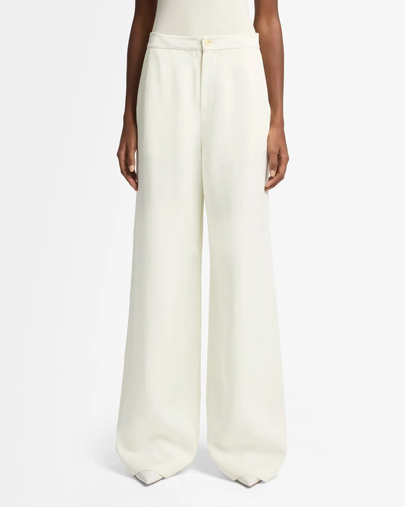 Classic Linen Pant in Ivory sold by 7 For All Mankind product image thumbnail 3