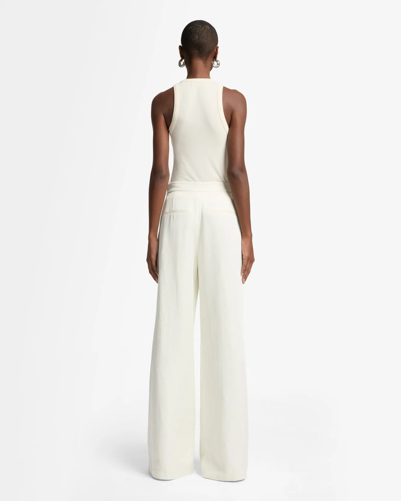 Classic Linen Pant in Ivory sold by 7 For All Mankind product image thumbnail 5