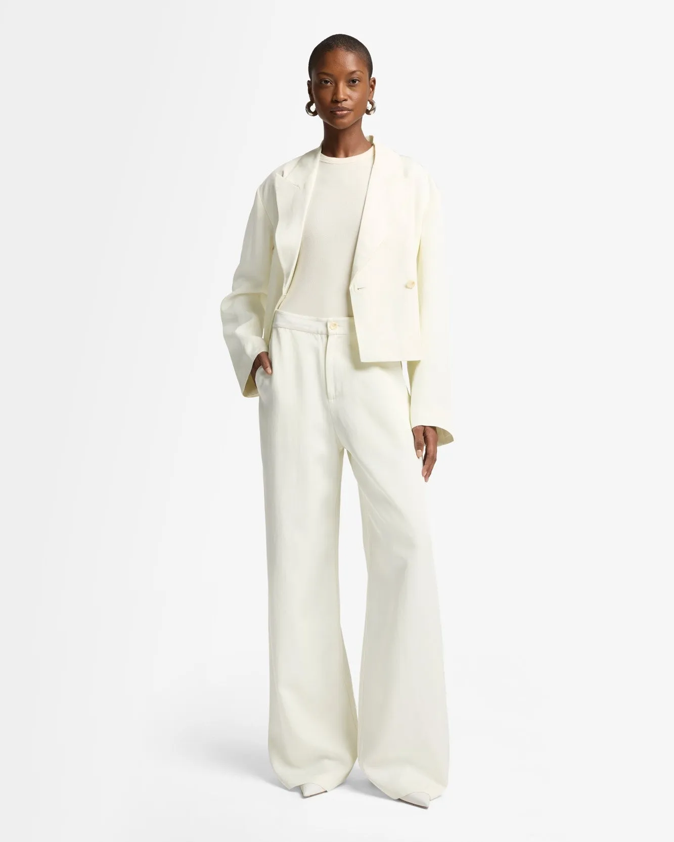 Classic Linen Pant in Ivory sold by 7 For All Mankind product image thumbnail 2