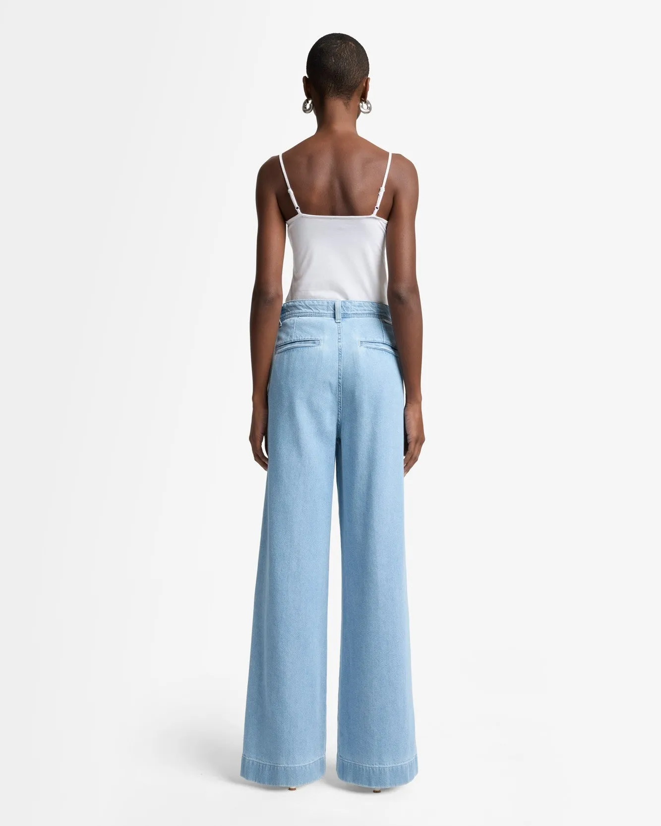 Weightless Pleated Denim Trouser in Hana sold by 7 For All Mankind product image thumbnail 5