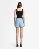 Weightless Pleated Denim Short in Hana sold by 7 For All Mankind