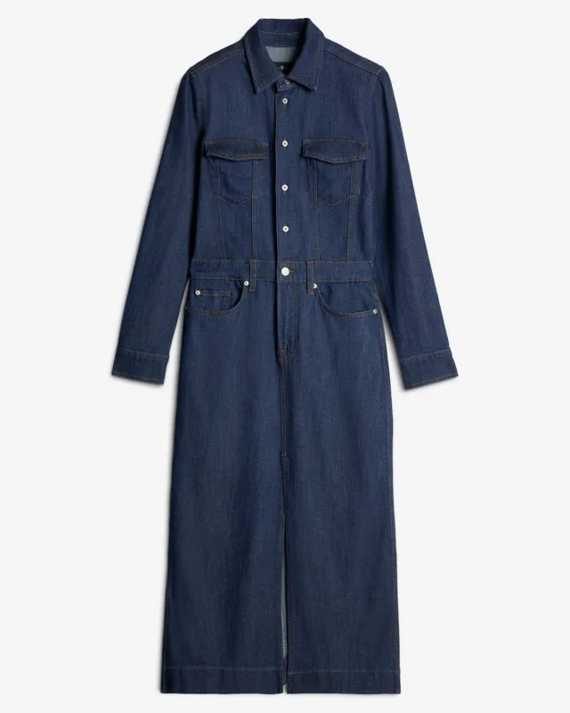 Weightless Denim Maxi Dress in Halona sold by 7 For All Mankind