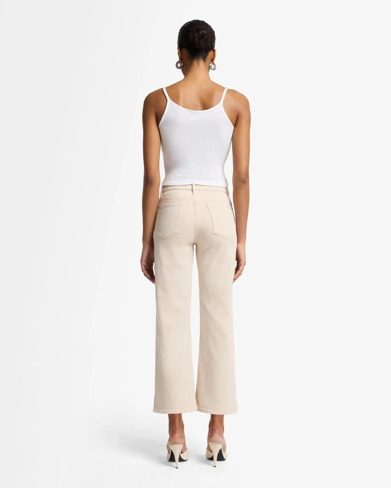 Luxe Vintage Cropped Alexa in Creme sold by 7 For All Mankind product image thumbnail 5