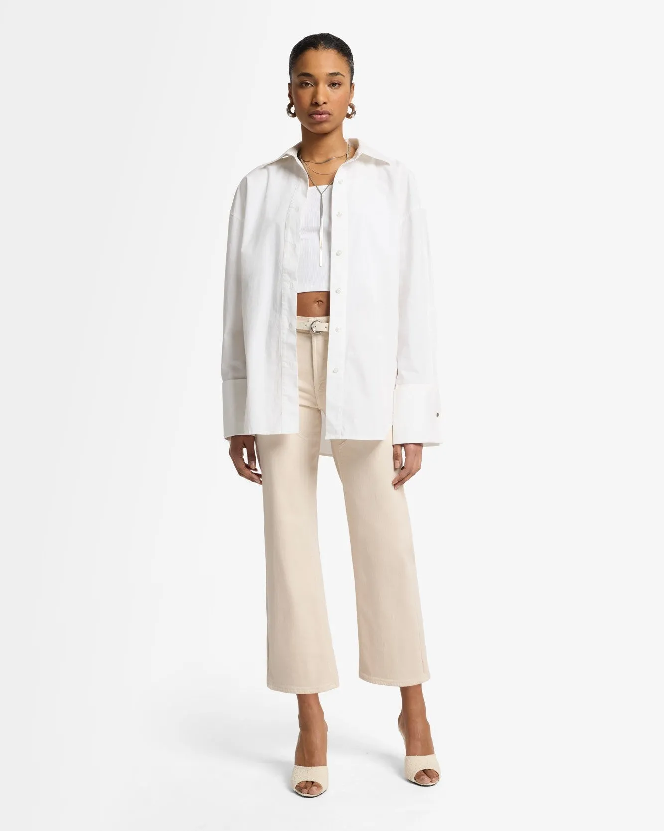 Luxe Vintage Cropped Alexa in Creme sold by 7 For All Mankind product image thumbnail 2
