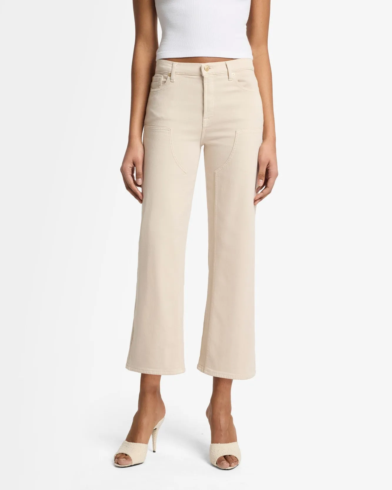 Luxe Vintage Cropped Alexa in Creme sold by 7 For All Mankind product image thumbnail 3
