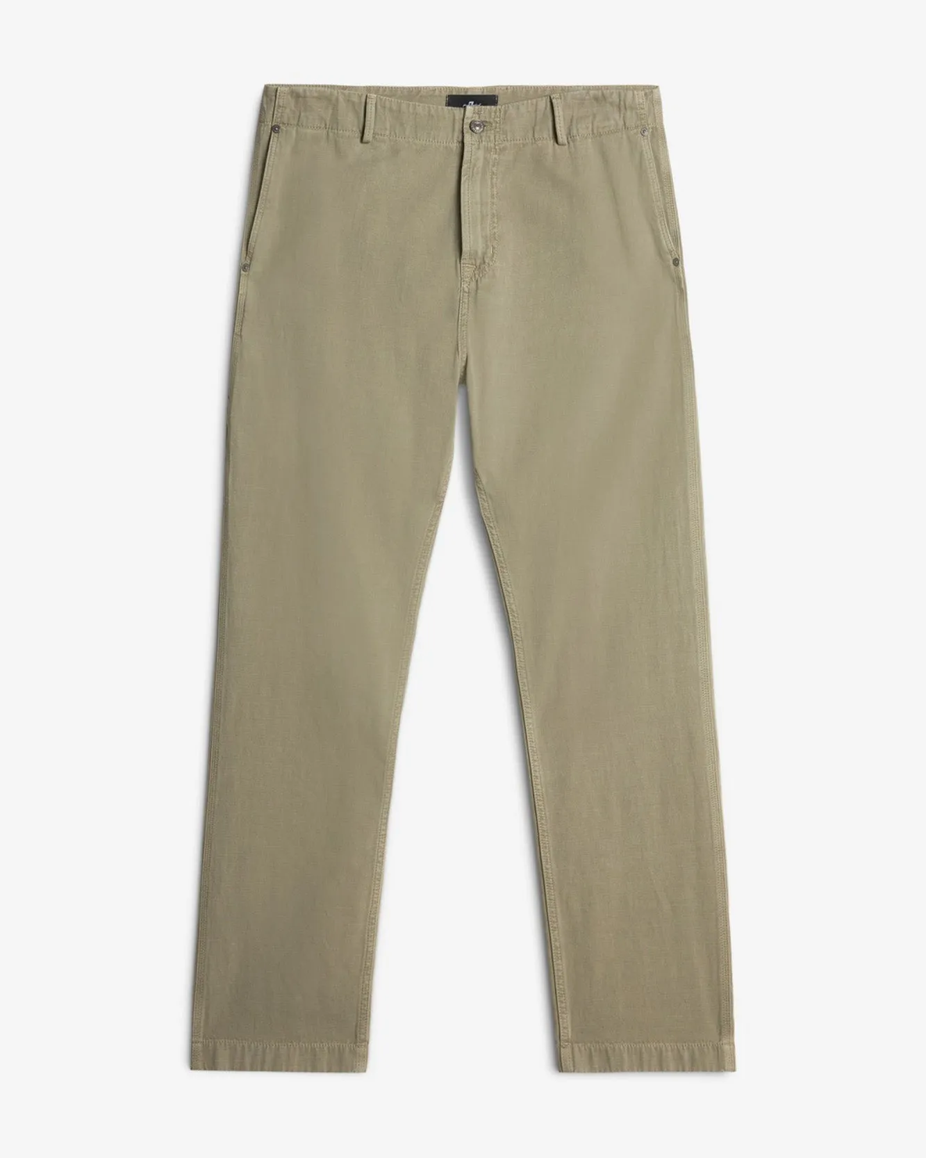 Linen Blend Carpenter Chino in Olive sold by 7 For All Mankind