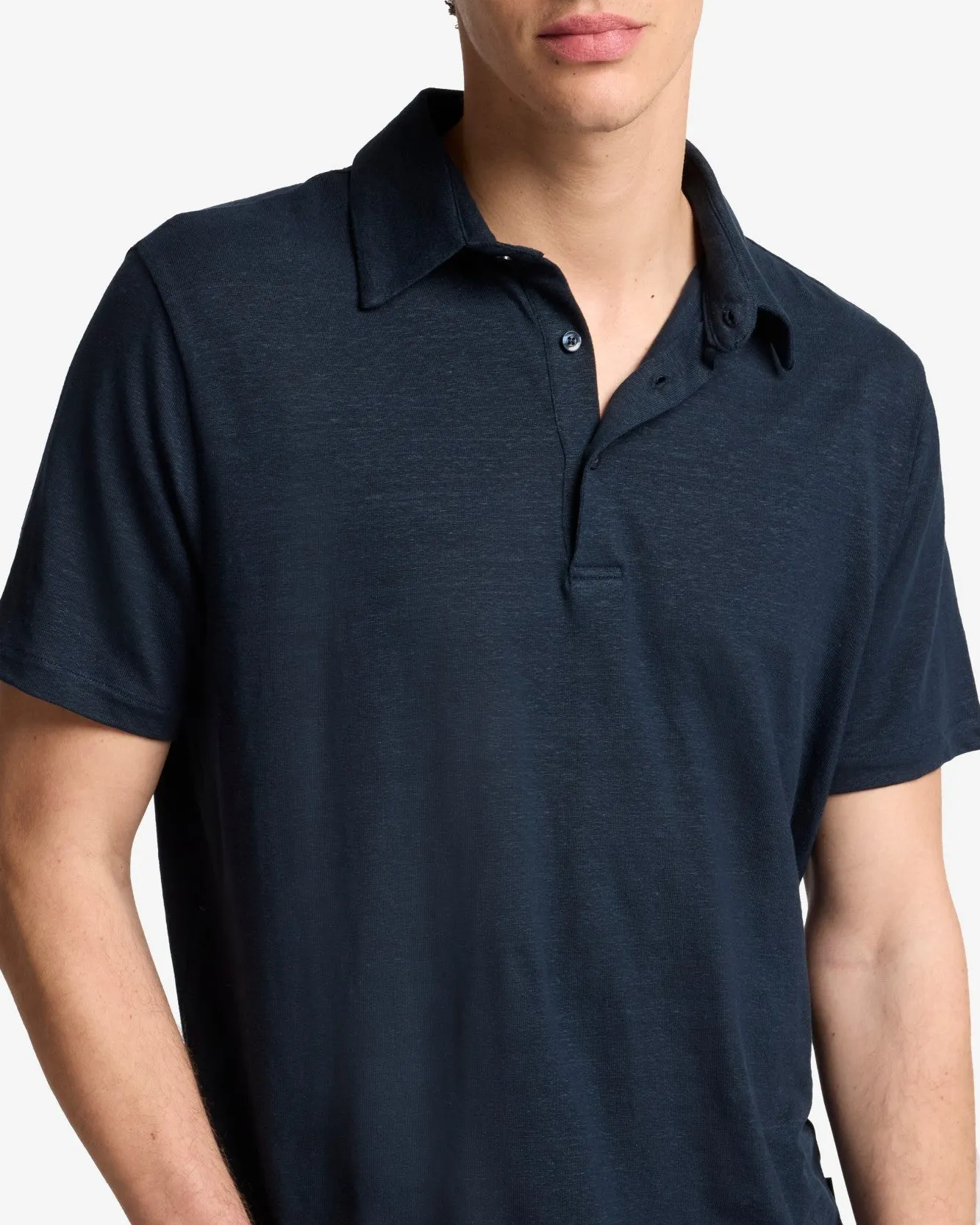 Linen Polo in Ocean Floor sold by 7 For All Mankind product image thumbnail 4