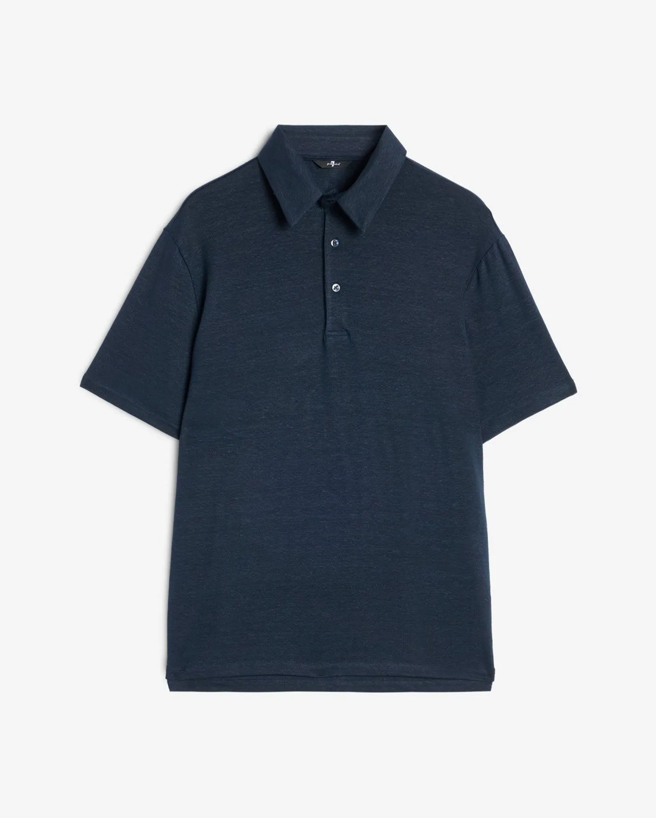 Linen Polo in Ocean Floor sold by 7 For All Mankind