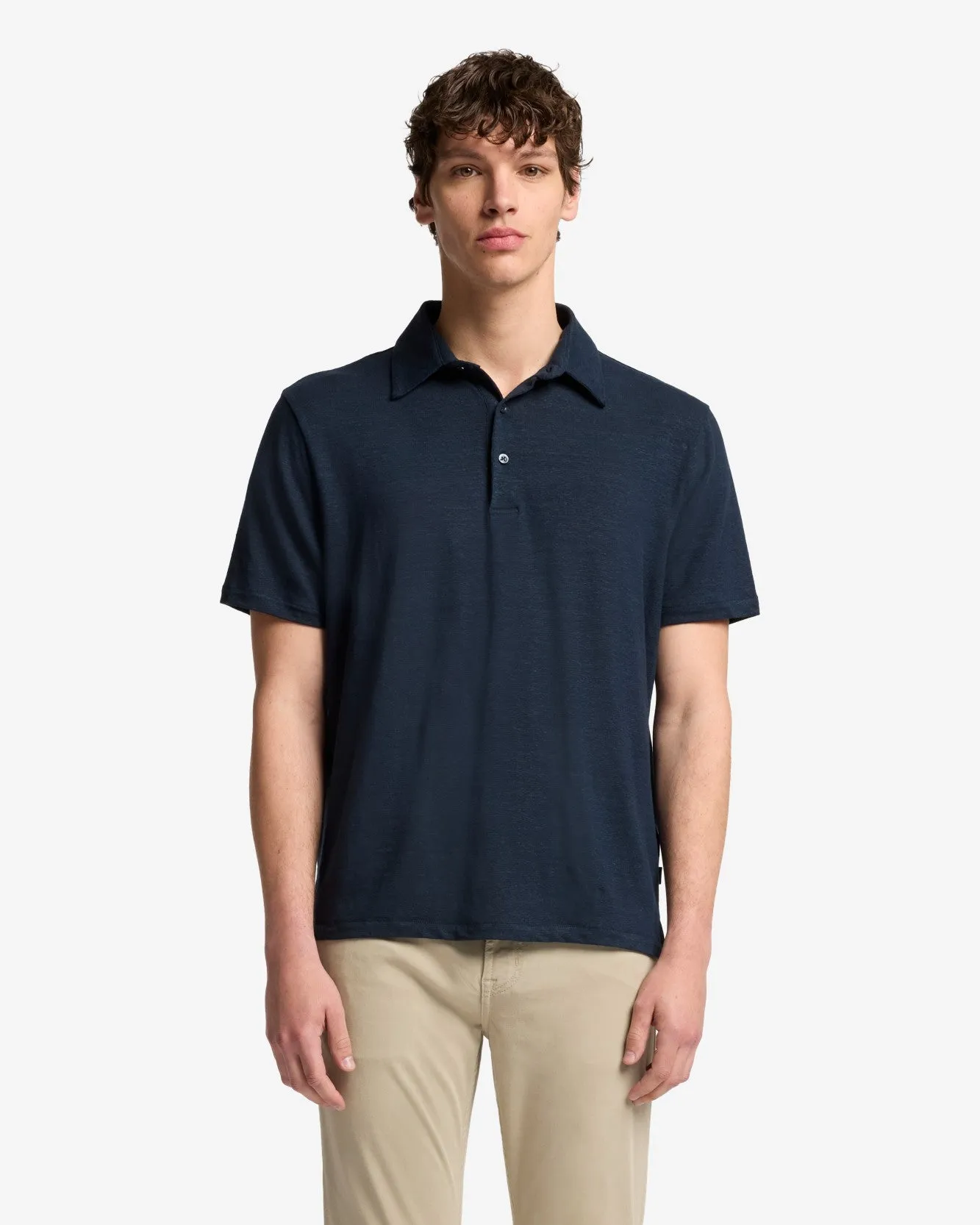 Linen Polo in Ocean Floor sold by 7 For All Mankind product image thumbnail 2
