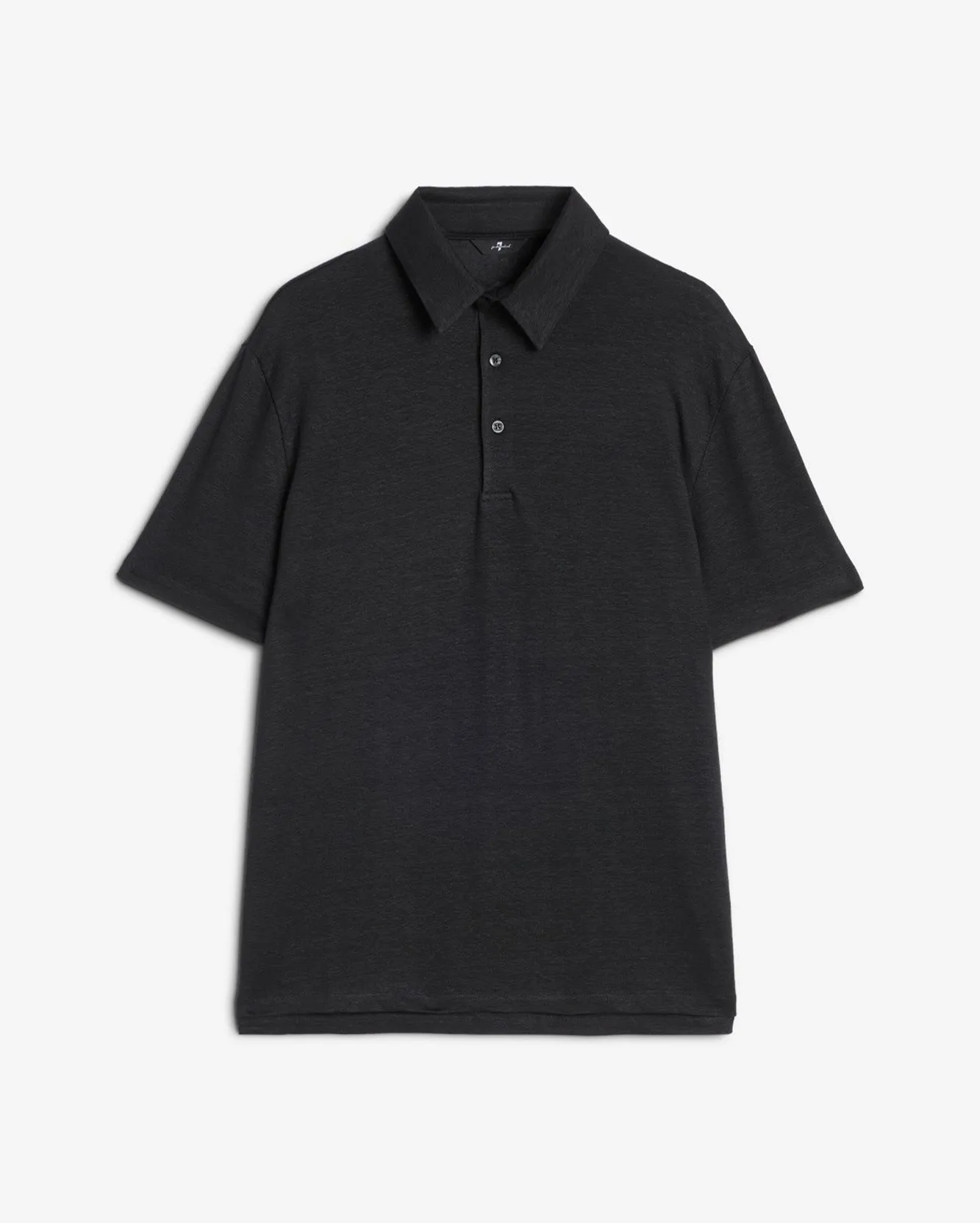 Linen Polo in Linen Black sold by 7 For All Mankind