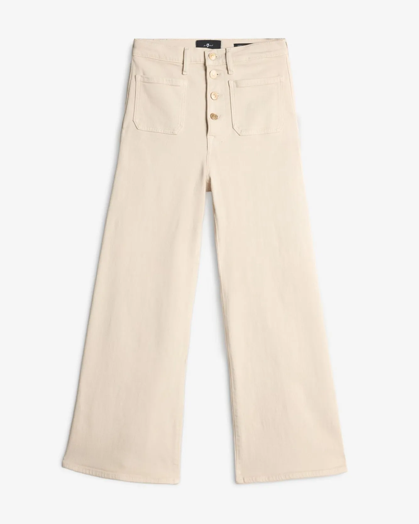Luxe Vintage Ultra High Rise Cropped Jo in Creme sold by 7 For All Mankind