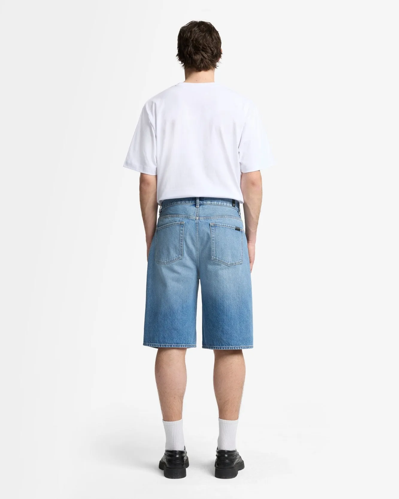 Wide Leg Denim Short in Mason sold by 7 For All Mankind product image thumbnail 5