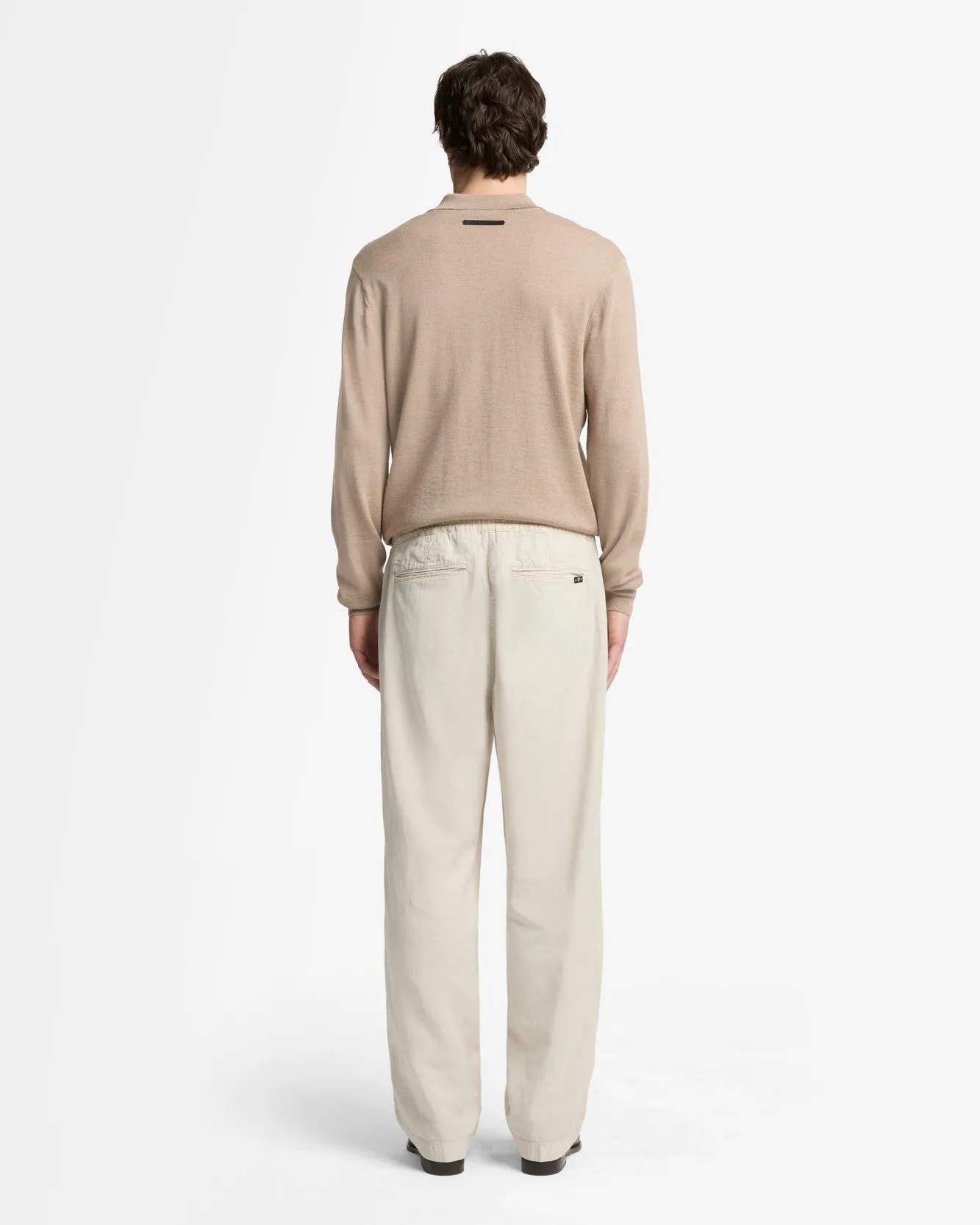Linen Blend Jogger Pant in Bone sold by 7 For All Mankind product image thumbnail 5