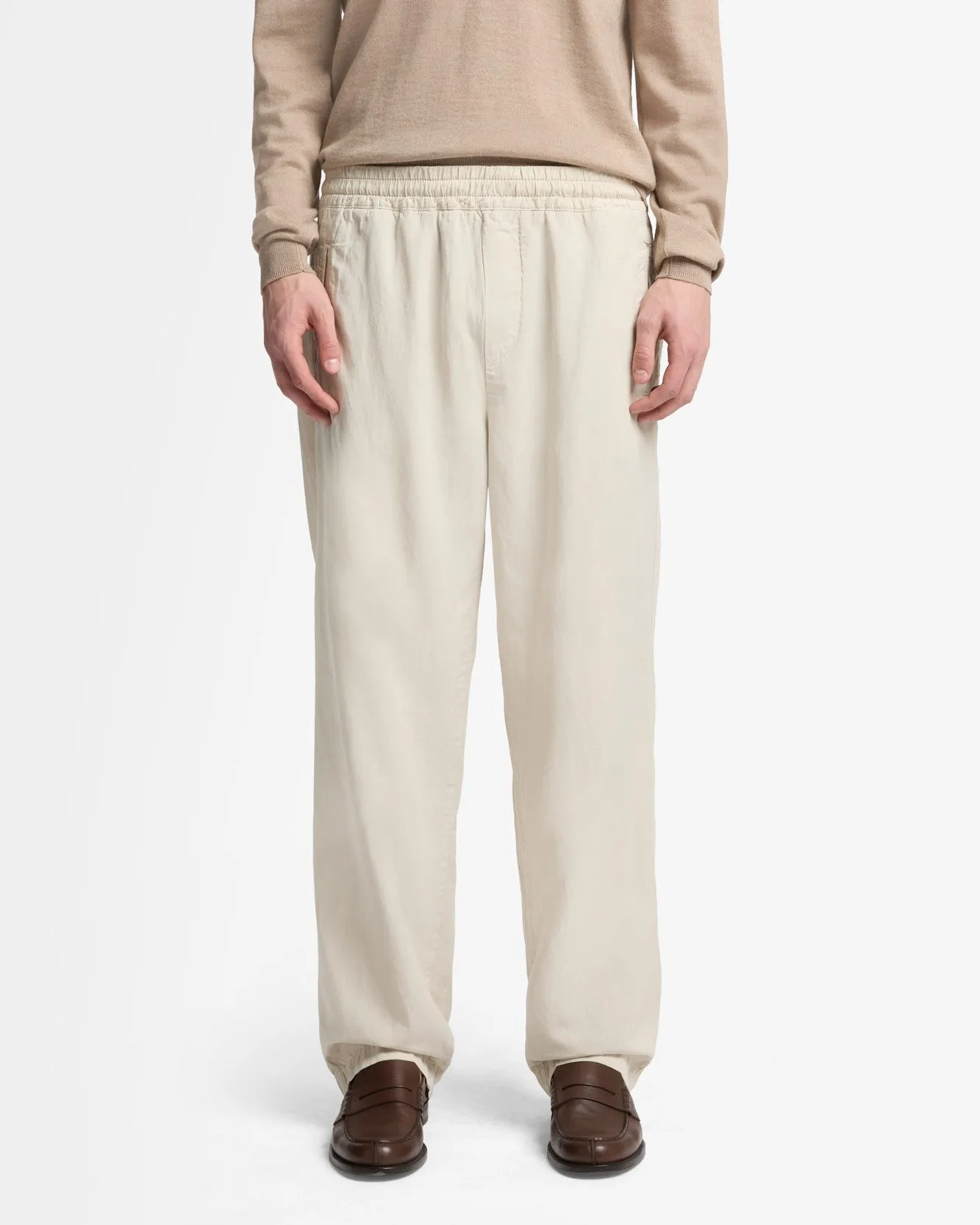 Linen Blend Jogger Pant in Bone sold by 7 For All Mankind product image thumbnail 3