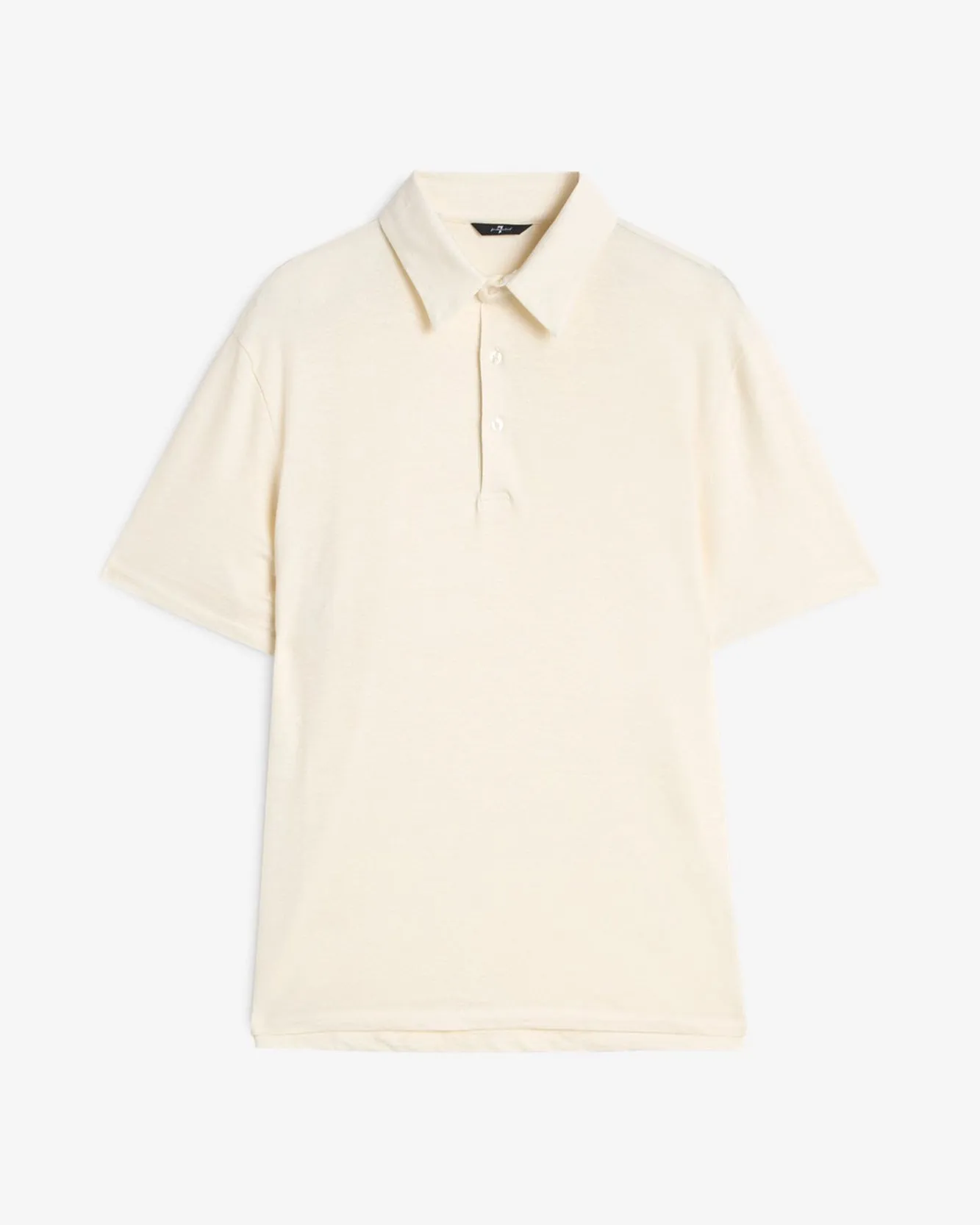 Linen Polo in White sold by 7 For All Mankind