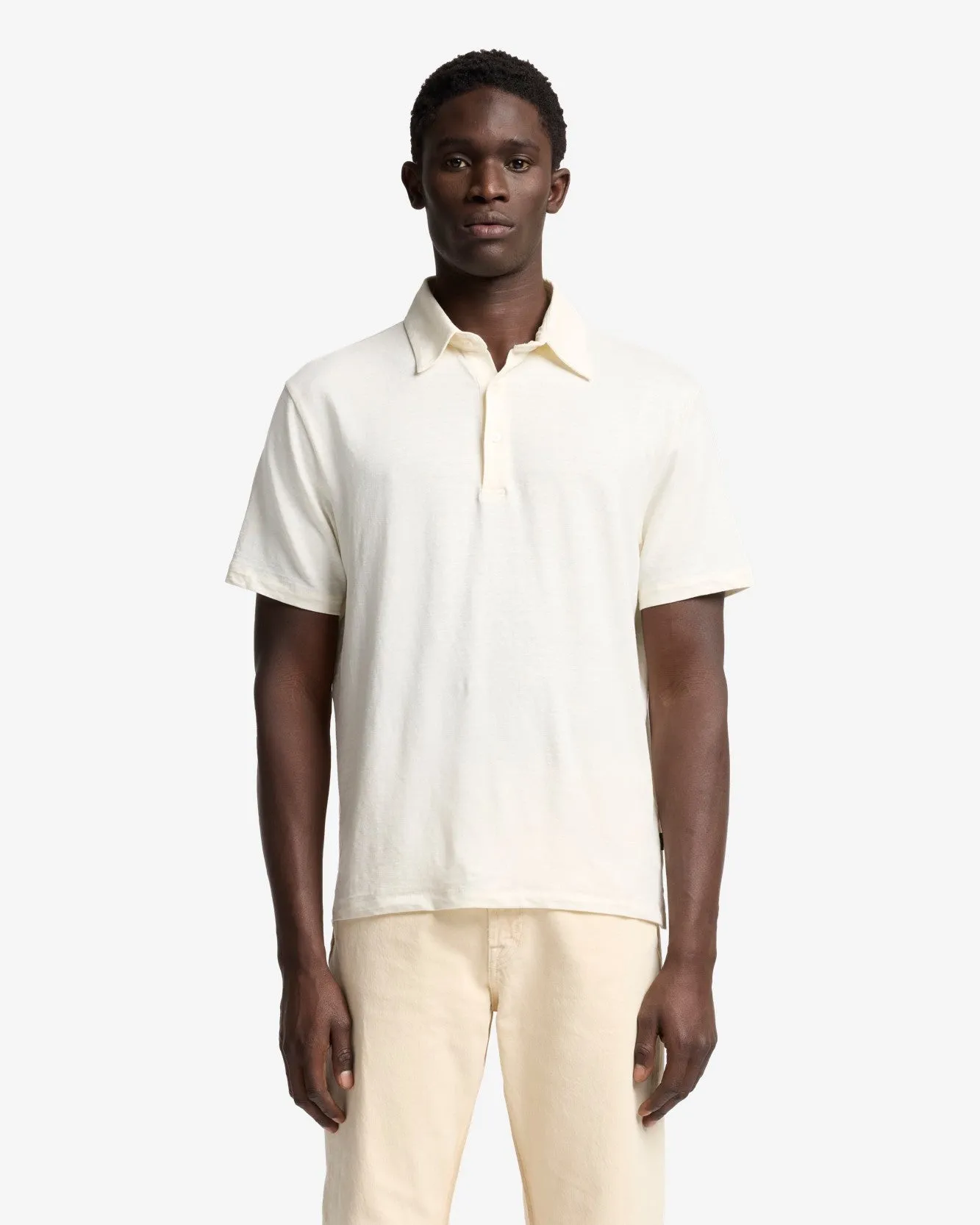 Linen Polo in White sold by 7 For All Mankind product image thumbnail 2