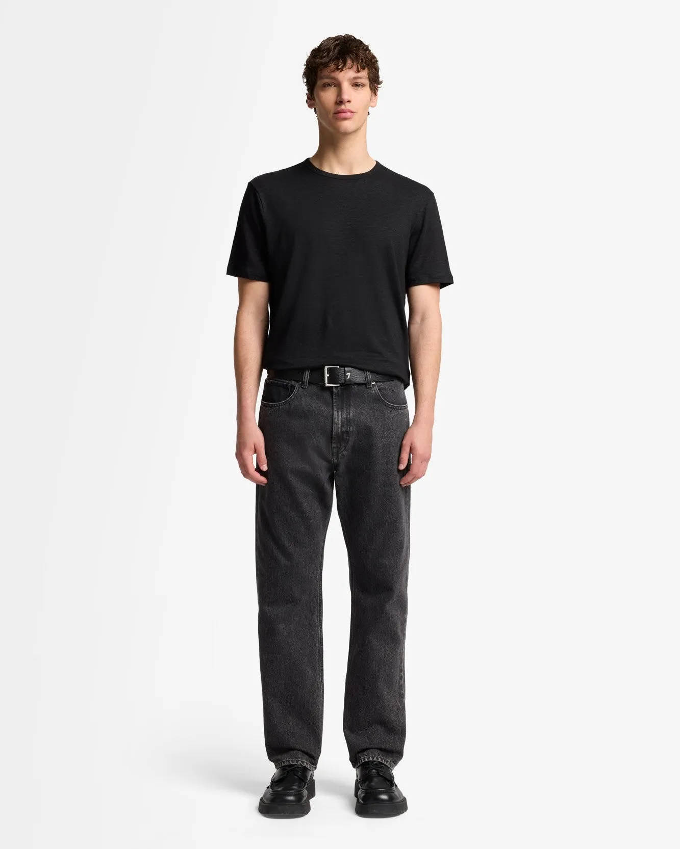 Linen Tee in Black sold by 7 For All Mankind product image thumbnail 3