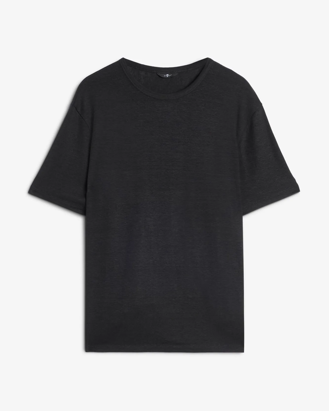 Linen Tee in Black sold by 7 For All Mankind