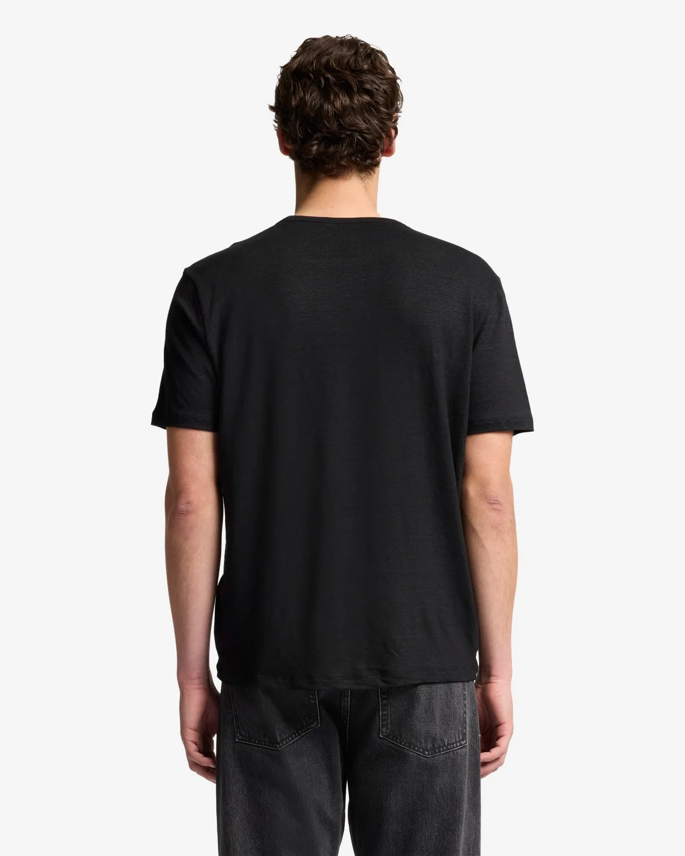 Linen Tee in Black sold by 7 For All Mankind product image thumbnail 5