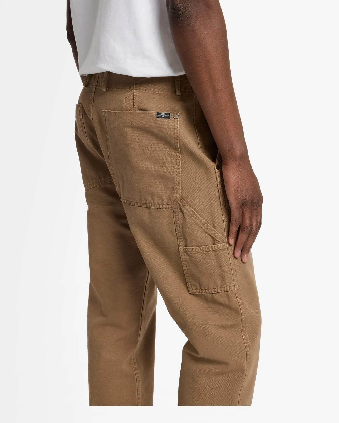 Utility Canvas Straight Chino in Khaki sold by 7 For All Mankind product image thumbnail 4