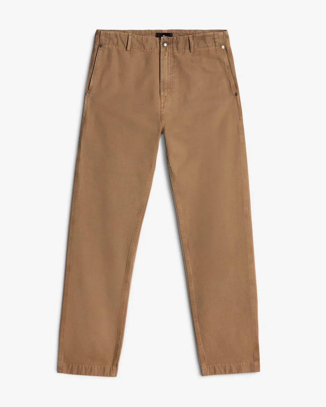 Utility Canvas Straight Chino in Khaki sold by 7 For All Mankind