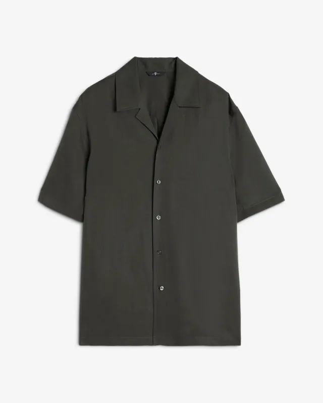 Lyocell Camp Shirt in Forest sold by 7 For All Mankind