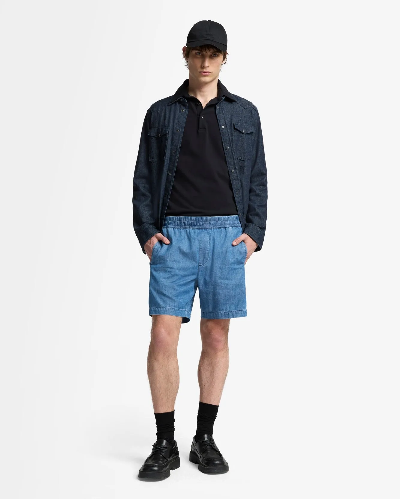 Leisure Denim Jogger Short in Seabrook sold by 7 For All Mankind product image thumbnail 2