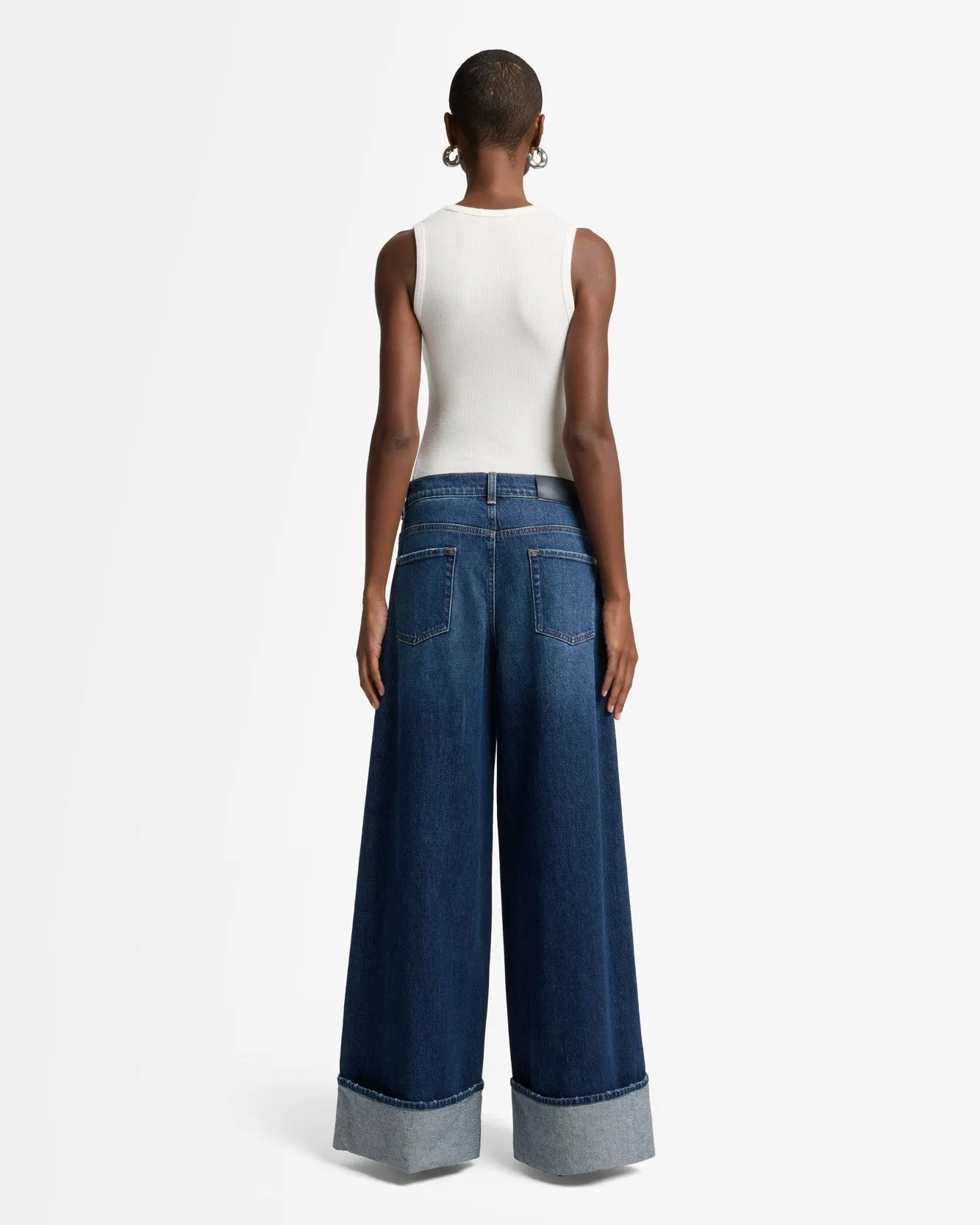 MANKIND Marie Cuffed Wide Leg in Radar sold by 7 For All Mankind product image thumbnail 5
