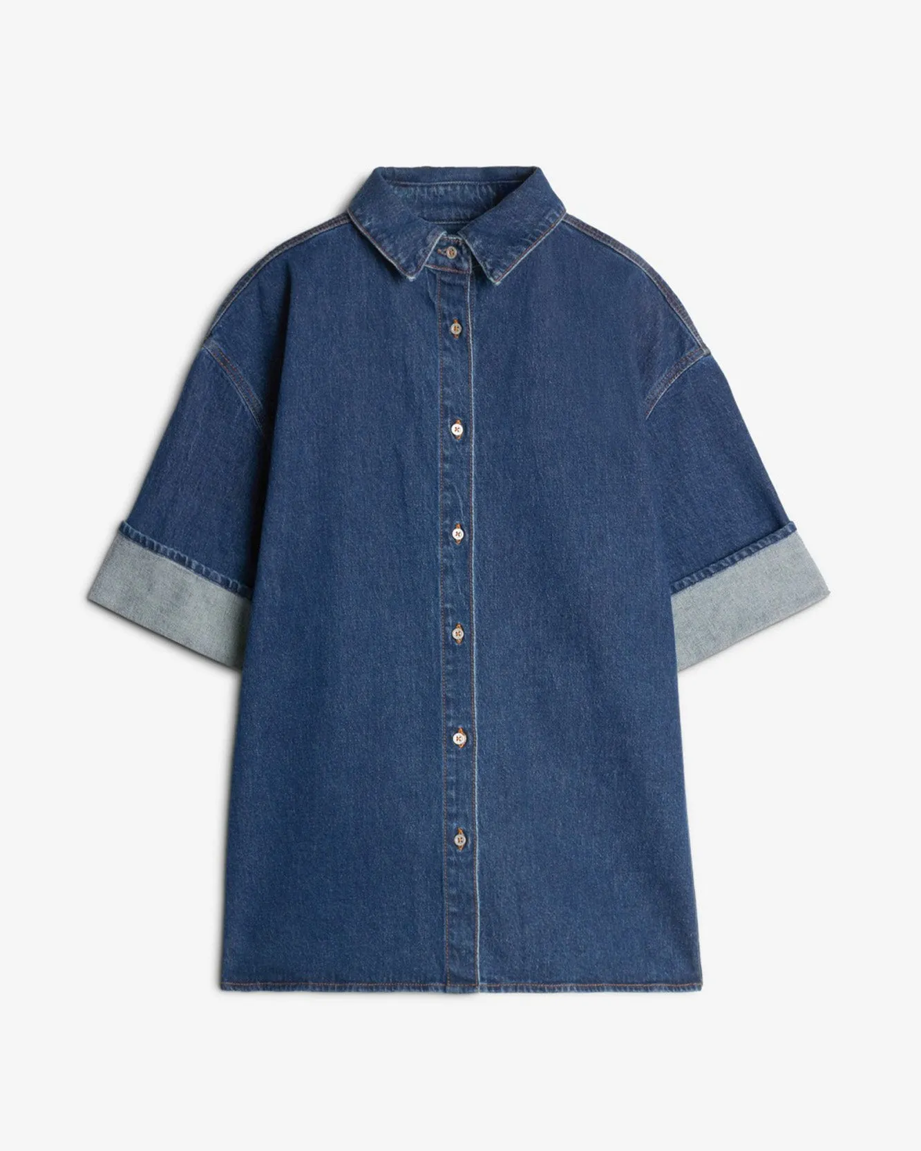 MANKIND Nina Cuffed Overshirt in Radar sold by 7 For All Mankind