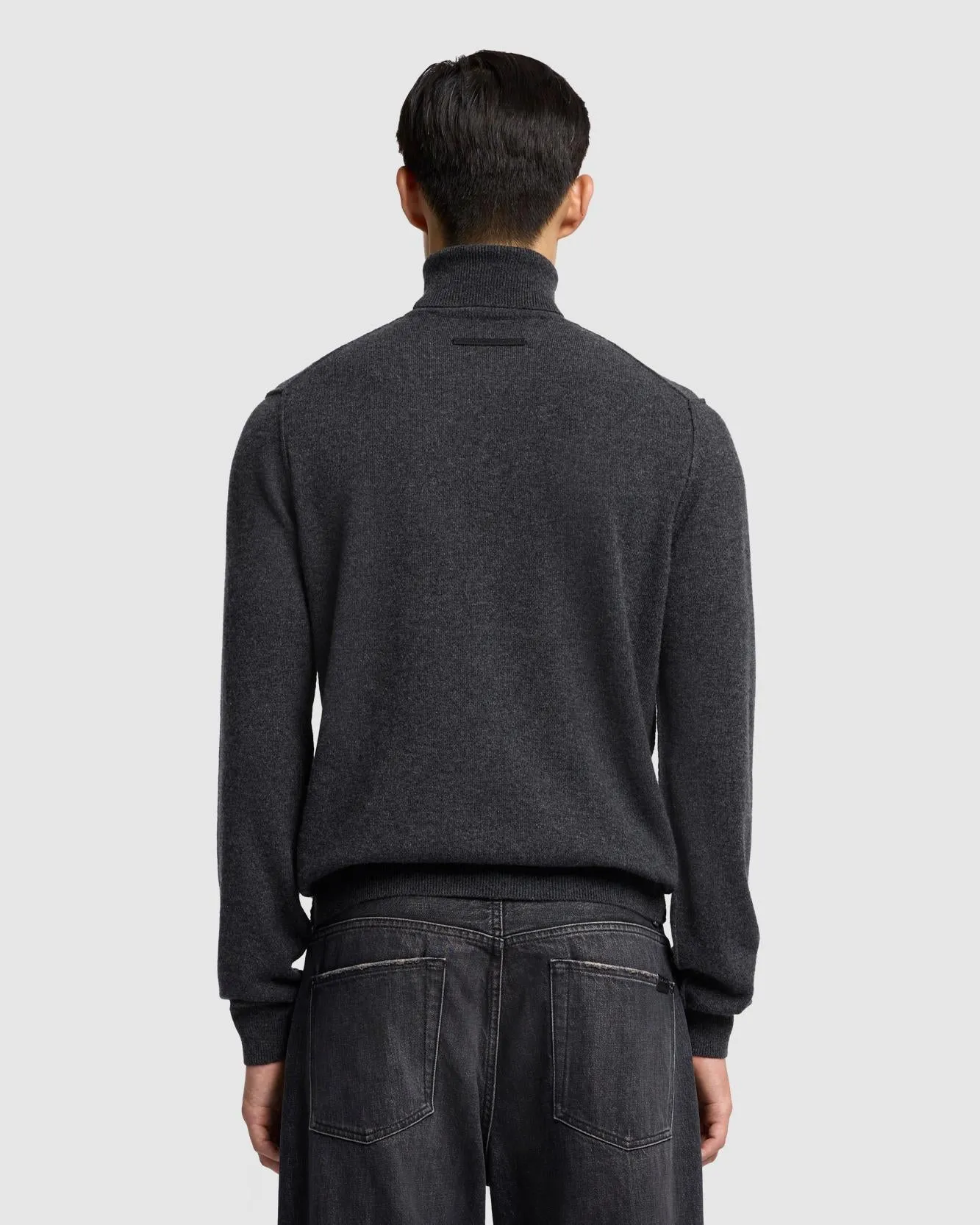 Cashmere Turtleneck in Dark Grey sold by 7 For All Mankind product image thumbnail 4