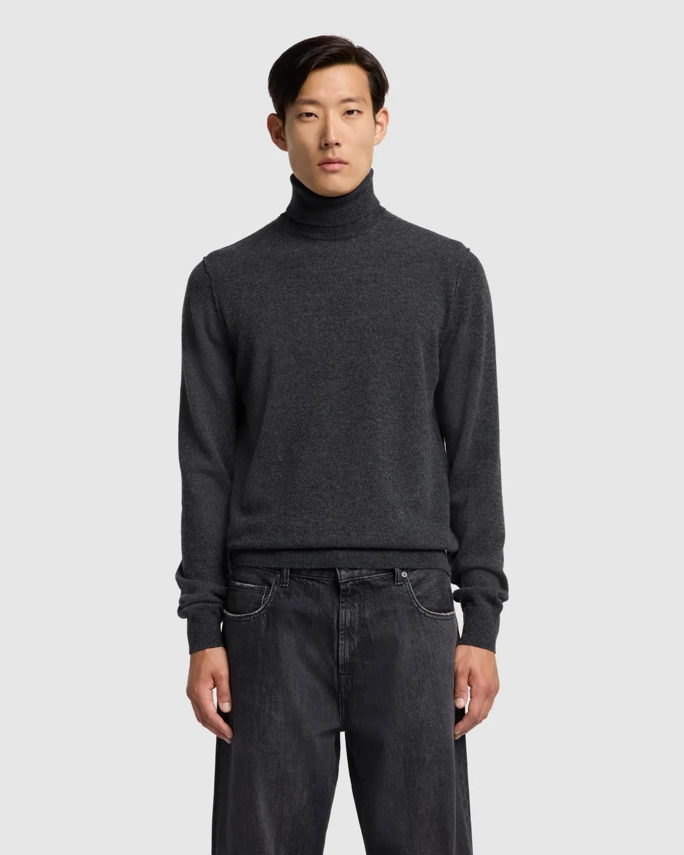Cashmere Turtleneck in Dark Grey sold by 7 For All Mankind