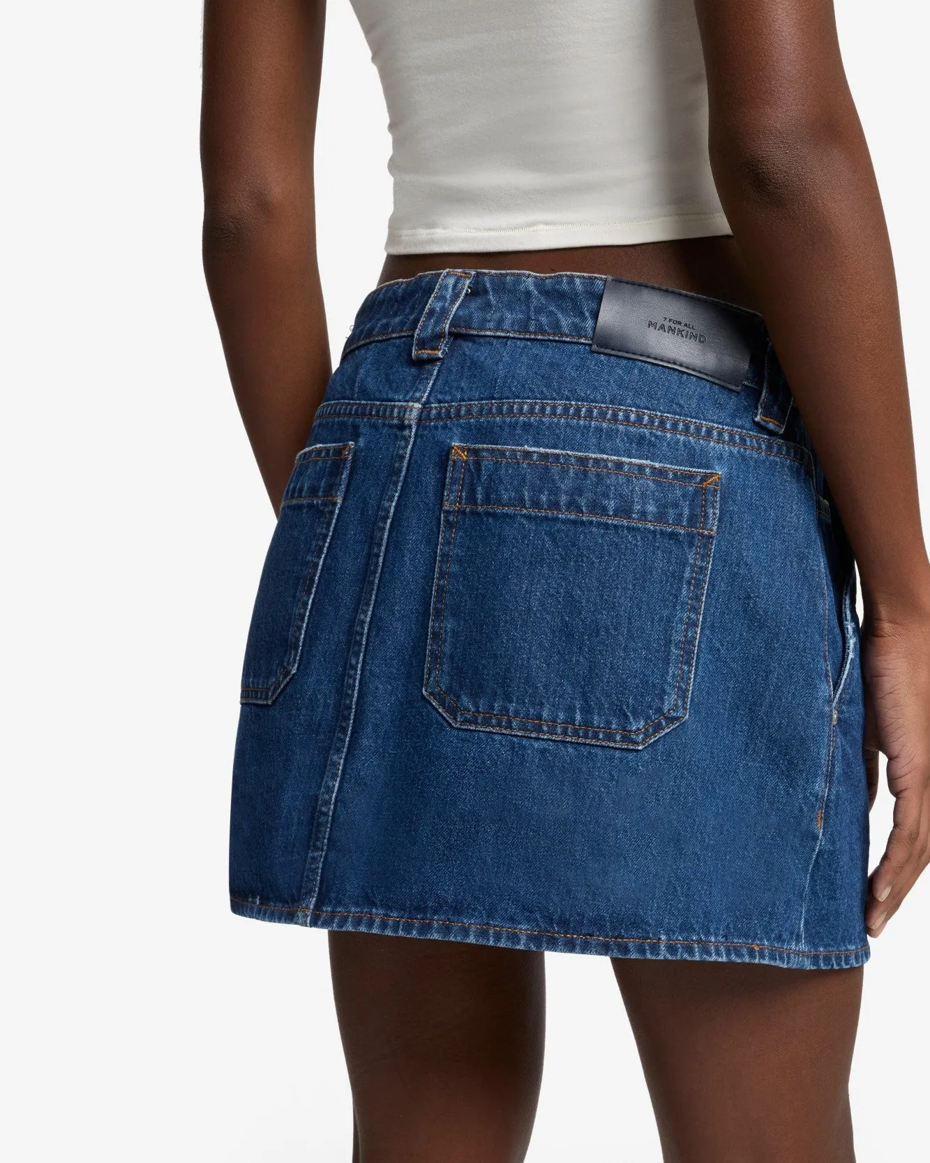 MANKIND Milly Studded Mini Skirt in Le Blue sold by 7 For All Mankind product image thumbnail 4