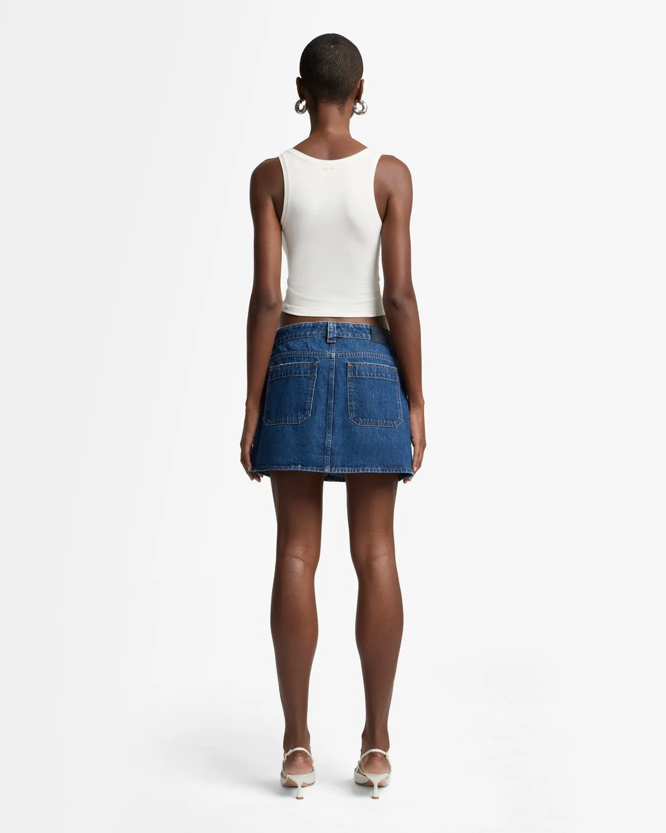 MANKIND Milly Studded Mini Skirt in Le Blue sold by 7 For All Mankind product image thumbnail 5