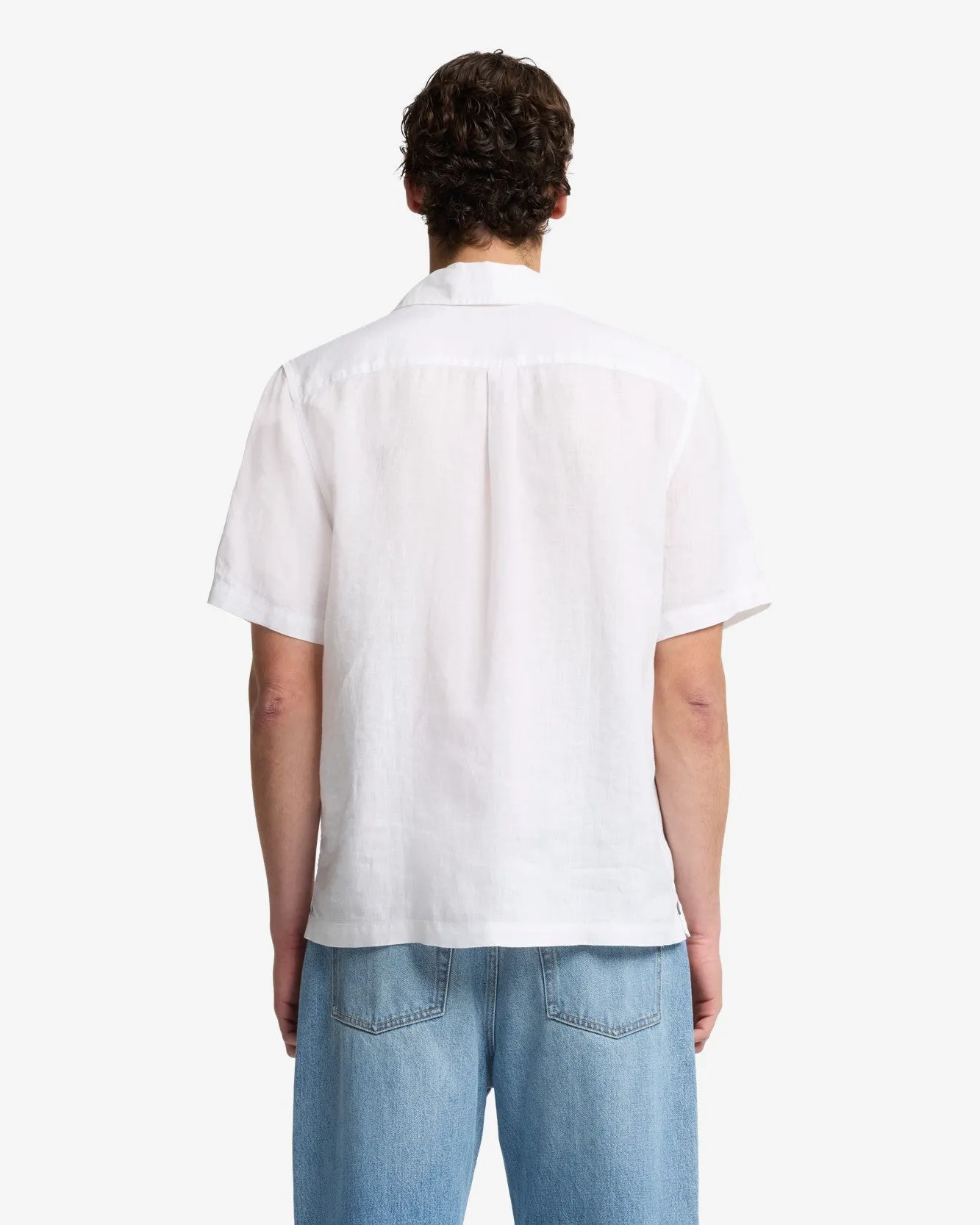 Linen Camp Shirt in White sold by 7 For All Mankind product image thumbnail 5