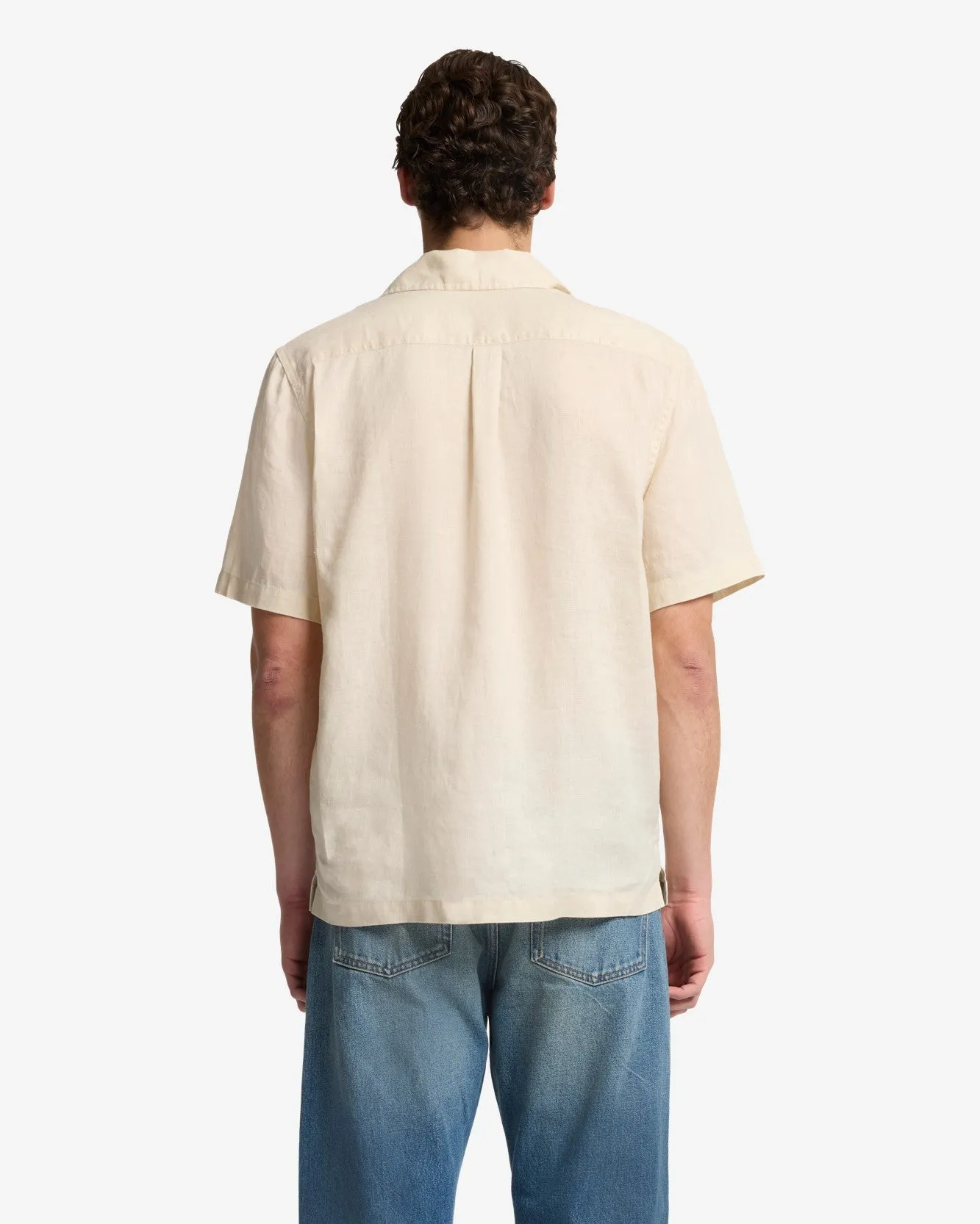 Linen Camp Shirt in Bone sold by 7 For All Mankind product image thumbnail 5