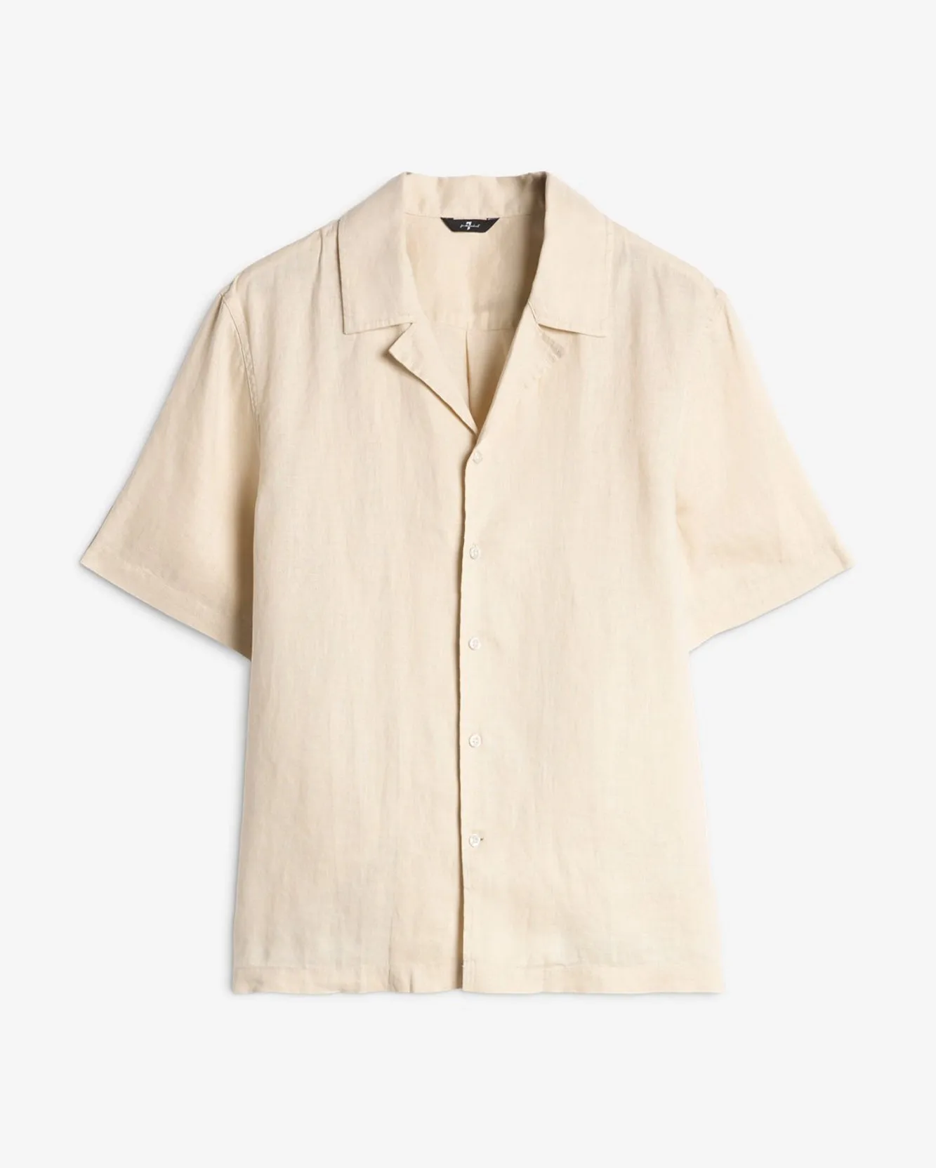Linen Camp Shirt in Bone sold by 7 For All Mankind