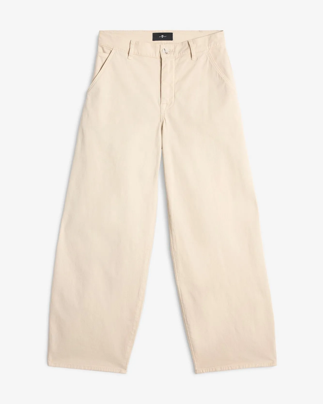 Comfort Twill Bonnie Barrel Leg in Creme sold by 7 For All Mankind