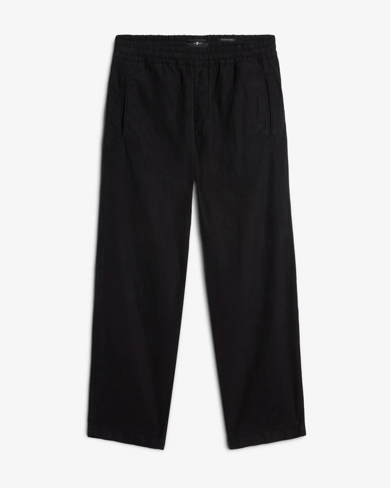 Linen Blend Jogger Pant in Black sold by 7 For All Mankind
