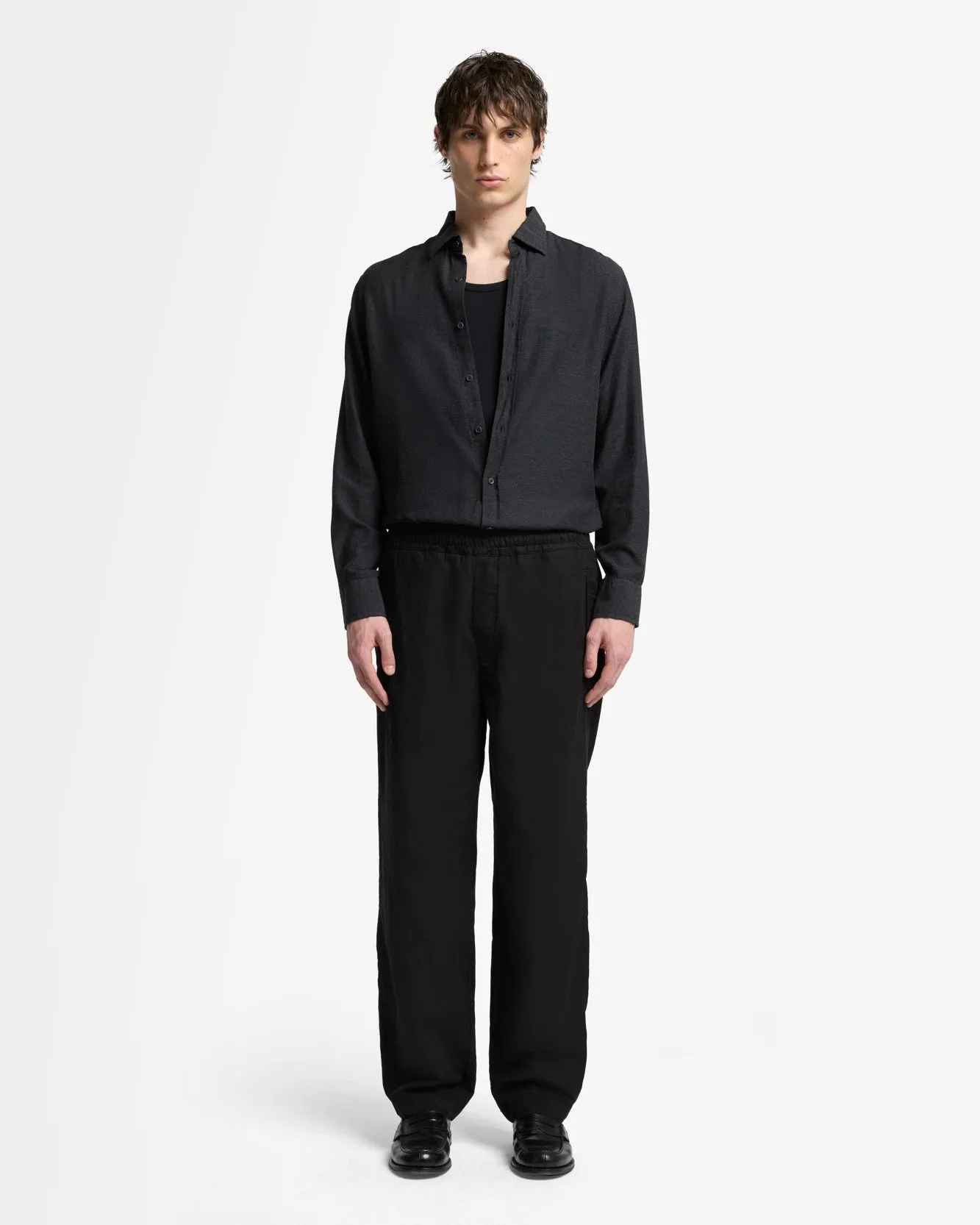 Linen Blend Jogger Pant in Black sold by 7 For All Mankind product image thumbnail 2