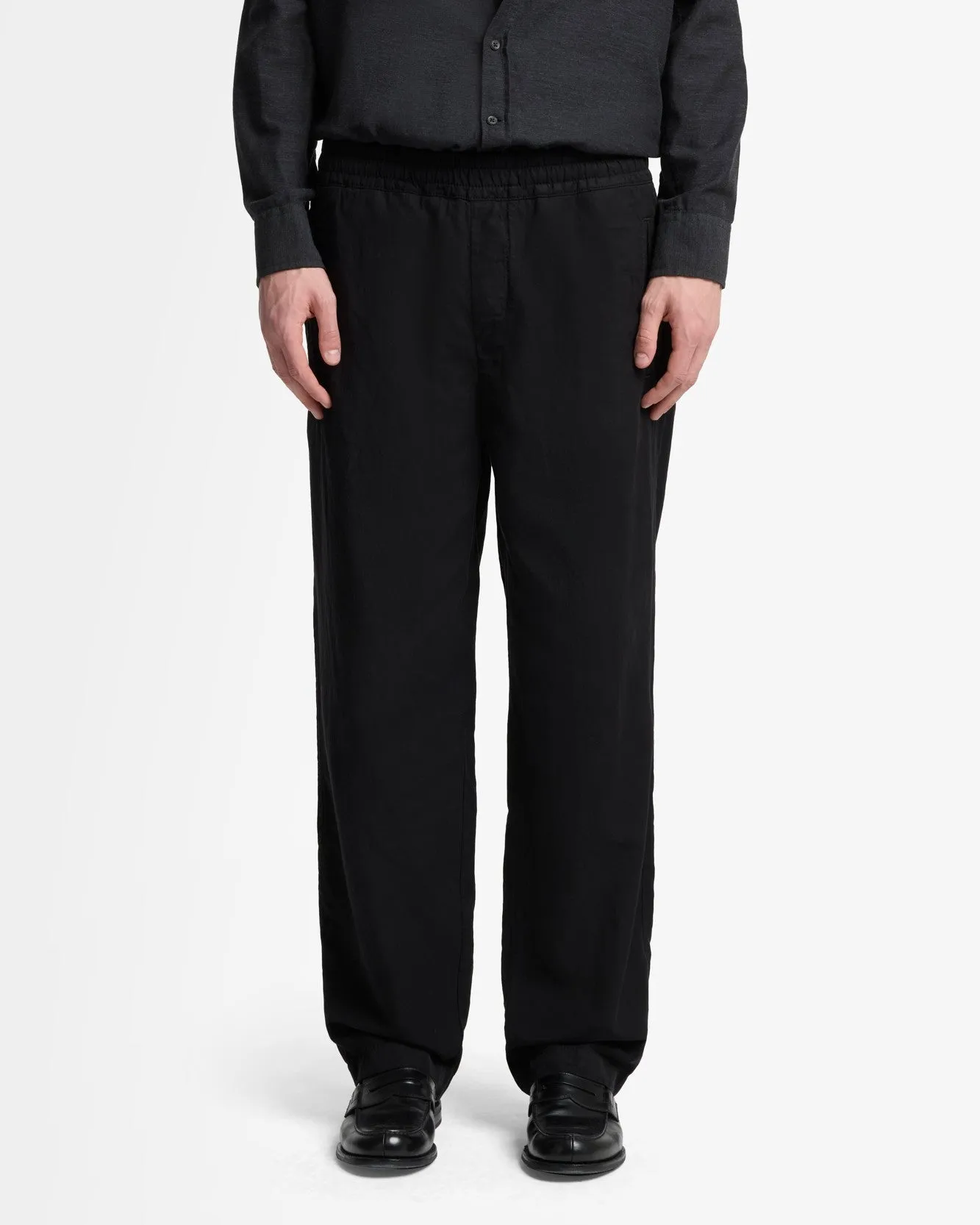 Linen Blend Jogger Pant in Black sold by 7 For All Mankind product image thumbnail 3