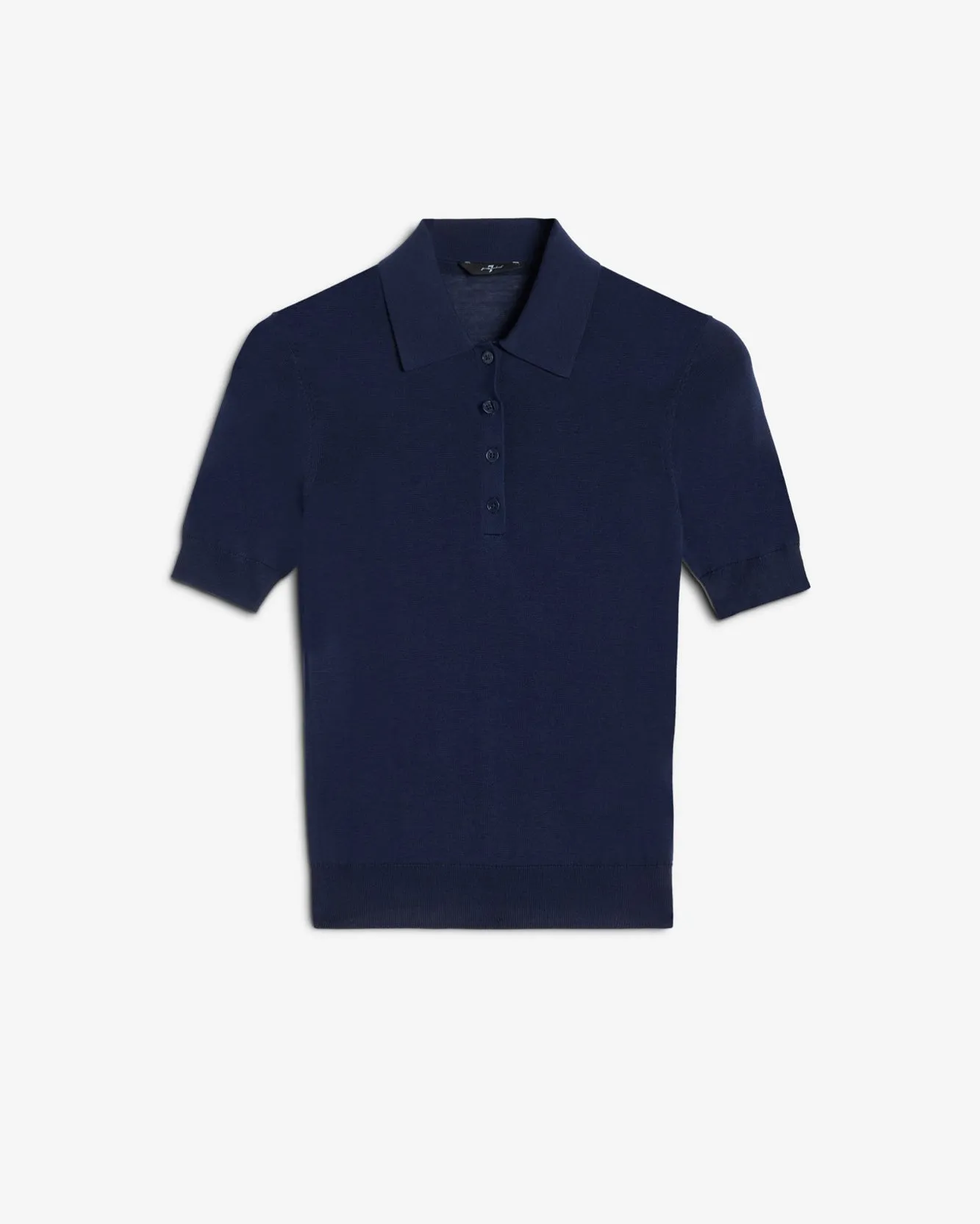 Silk Blend Polo in Navy sold by 7 For All Mankind