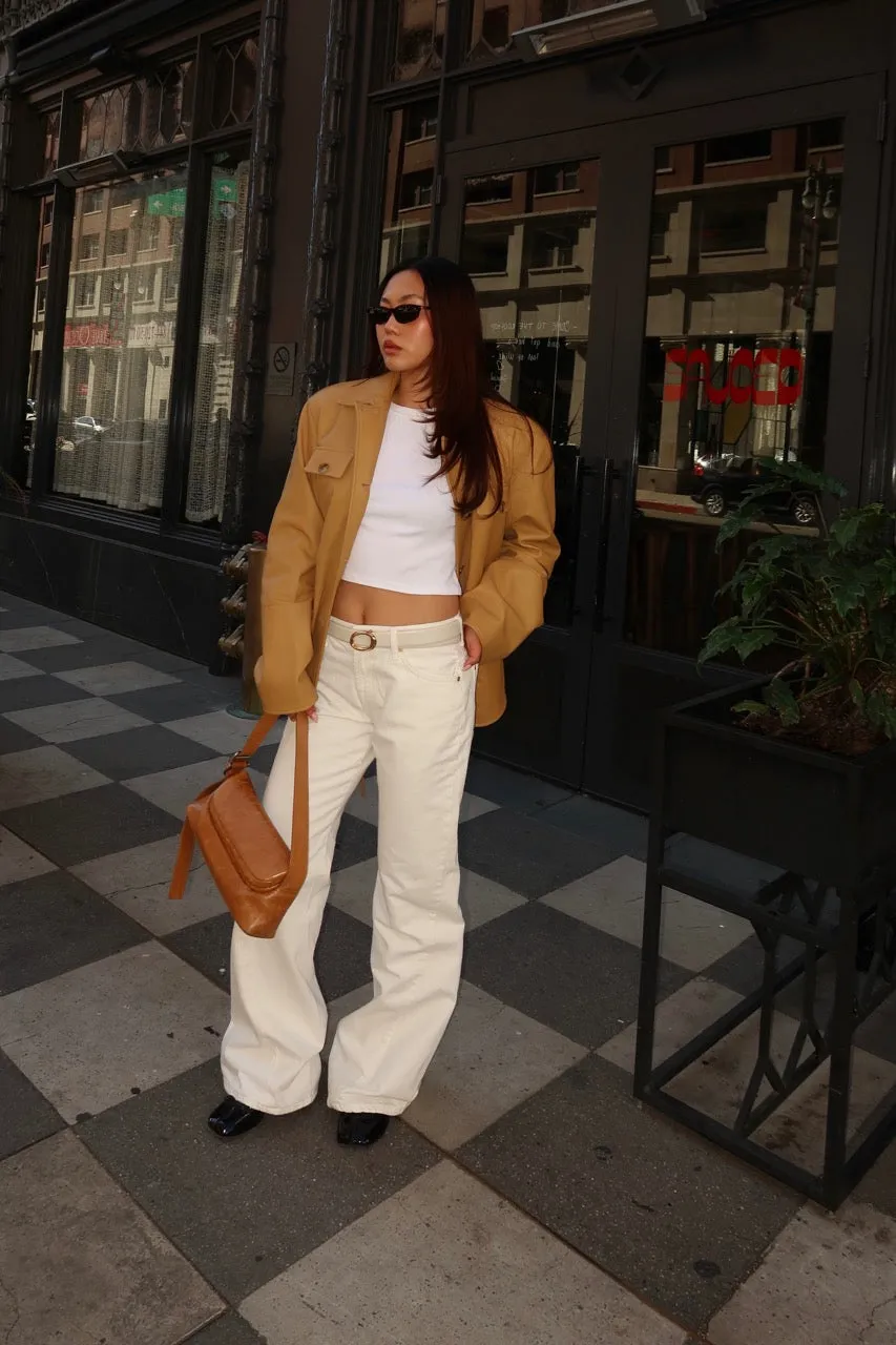 Slim Illusion Twisted Seam Spencer Flare in Milky Way sold by 7 For All Mankind product image thumbnail 2