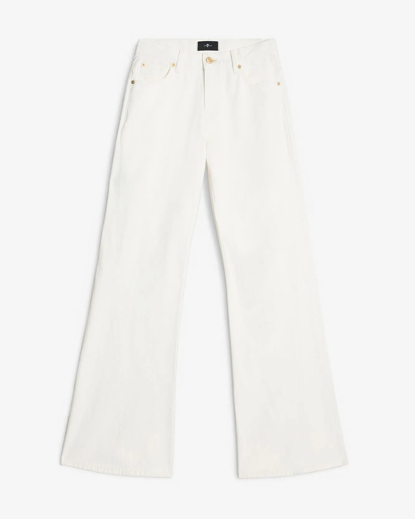Slim Illusion Twisted Seam Spencer Flare in Milky Way sold by 7 For All Mankind