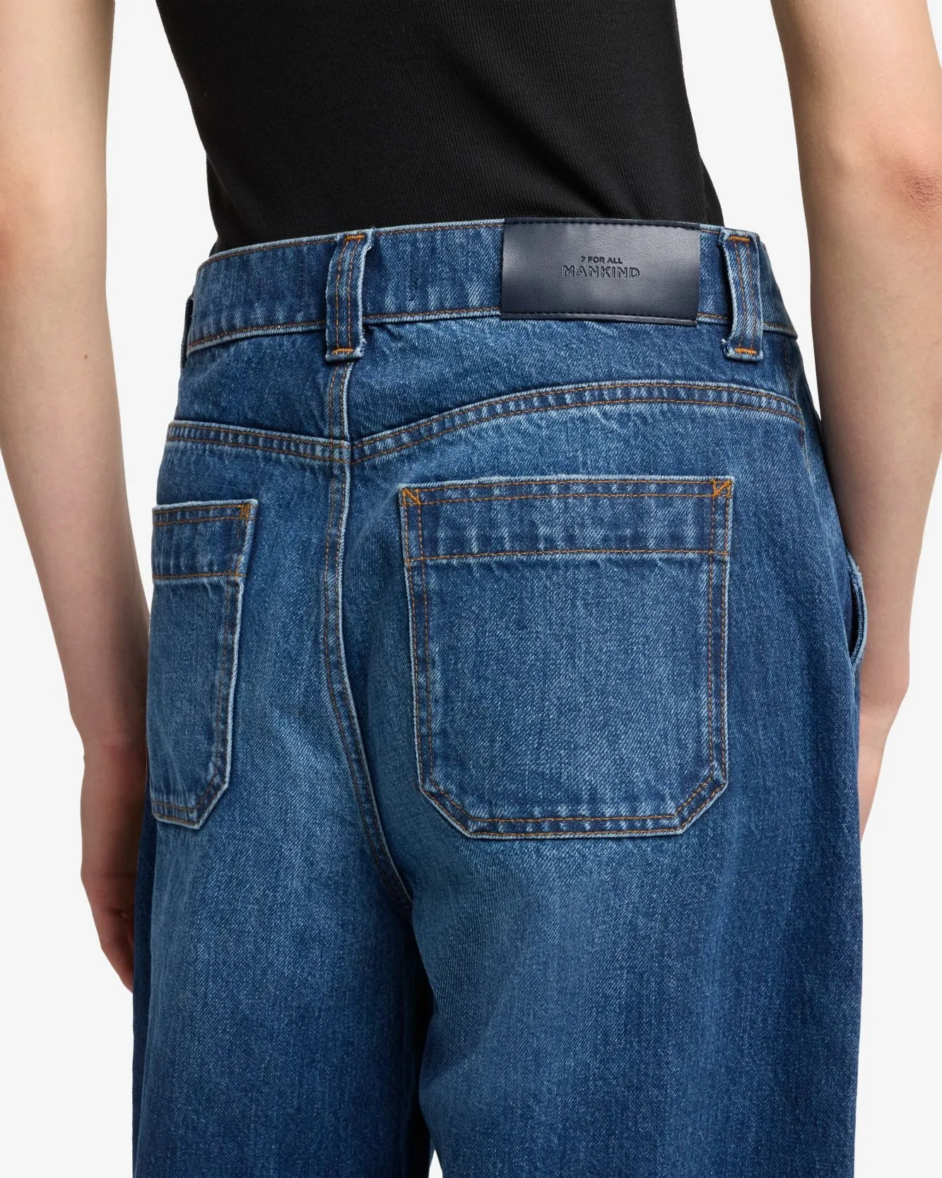 MANKIND Studded Balloon Jeans in Le Blue sold by 7 For All Mankind product image thumbnail 5