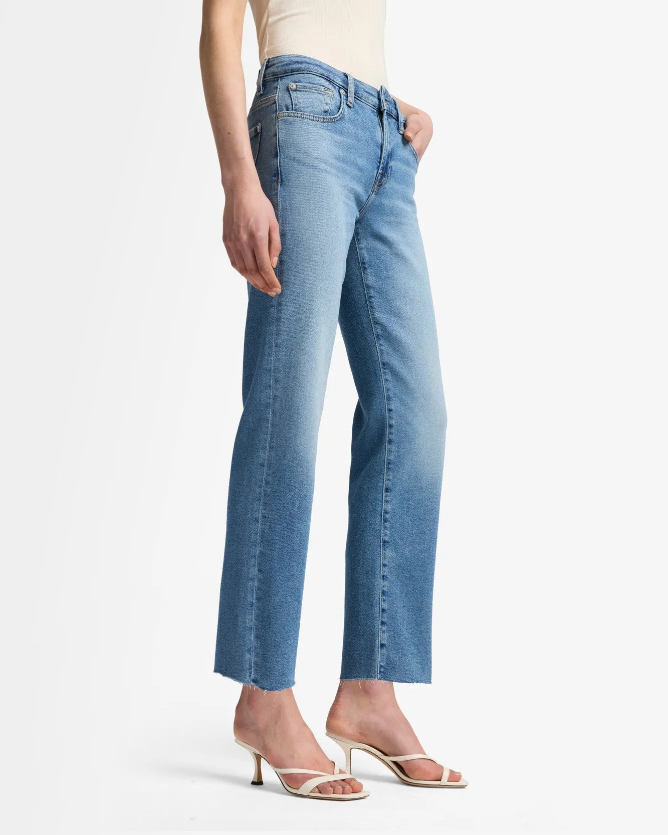 Luxe Vintage Calie Straight Ankle in Fancy sold by 7 For All Mankind product image thumbnail 4