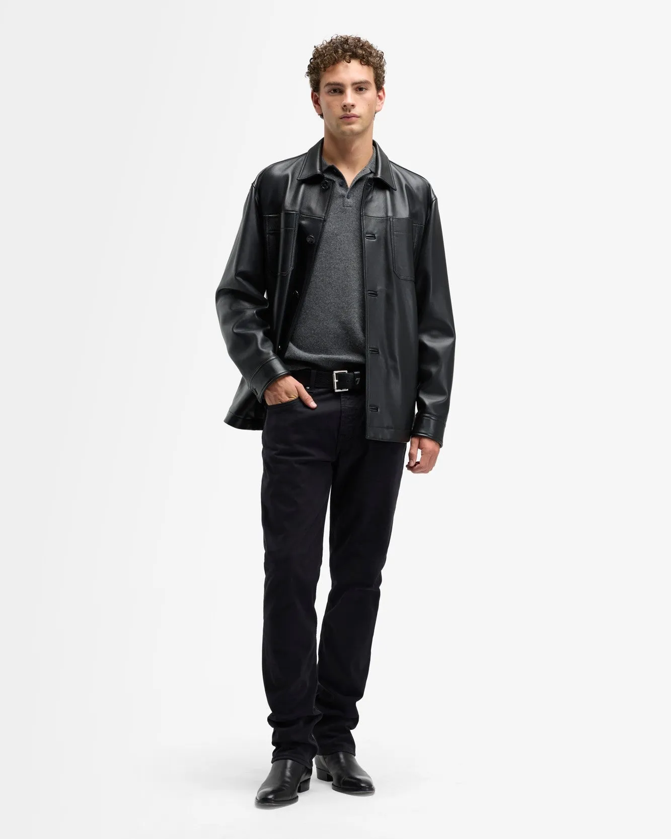 Luxe Performance Sateen The Straight In Black sold by 7 For All Mankind product image thumbnail 2