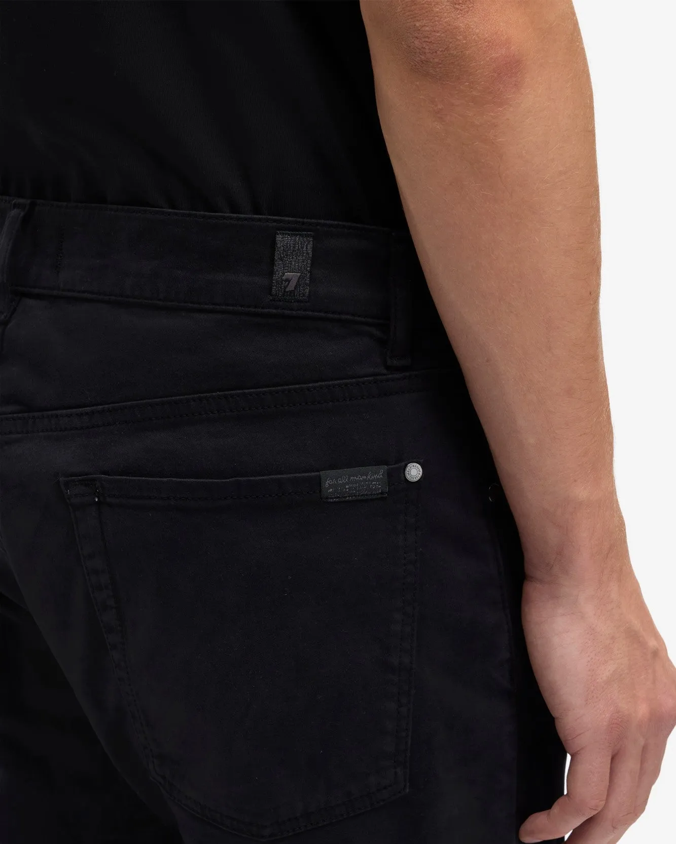 Luxe Performance Sateen The Straight In Black sold by 7 For All Mankind product image thumbnail 4