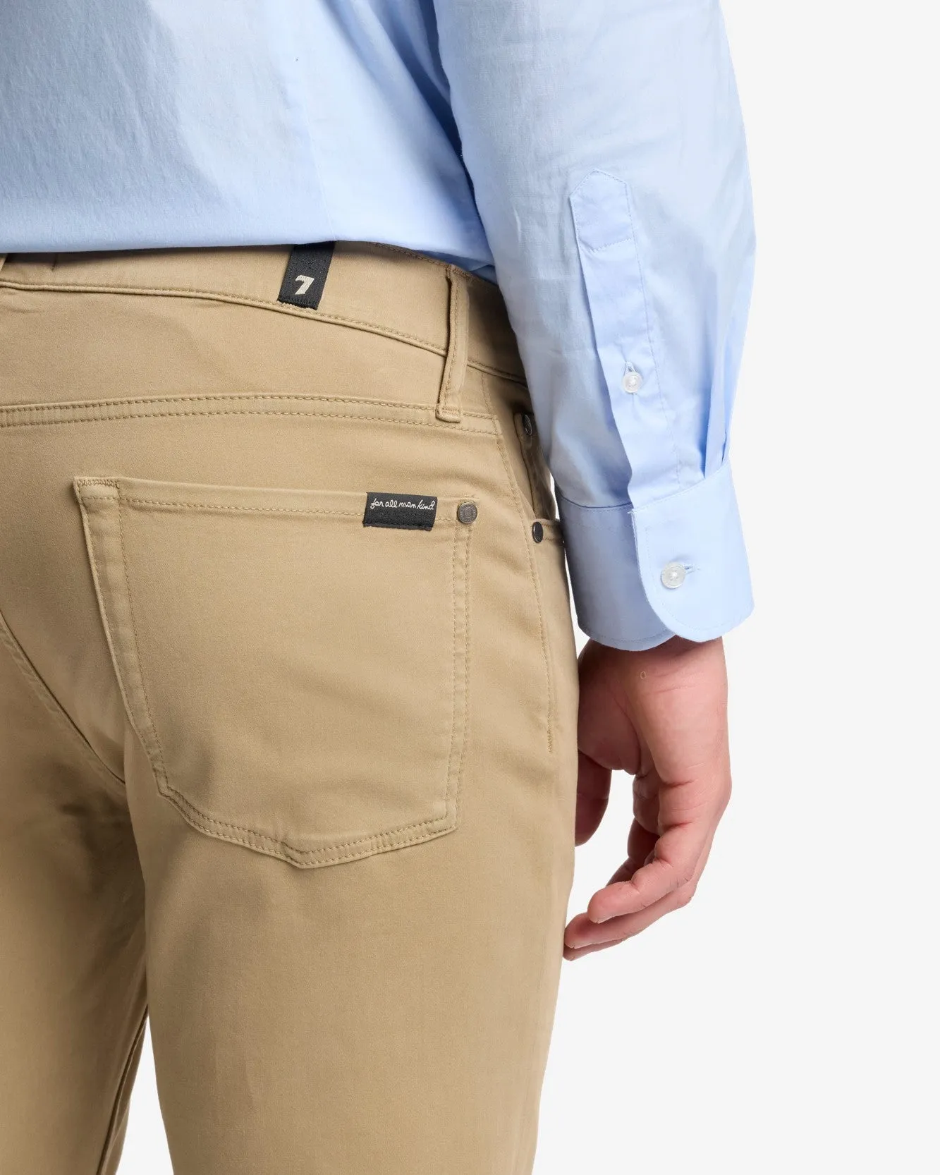 Luxe Performance Sateen Slimmy In Silver Mink sold by 7 For All Mankind product image thumbnail 4