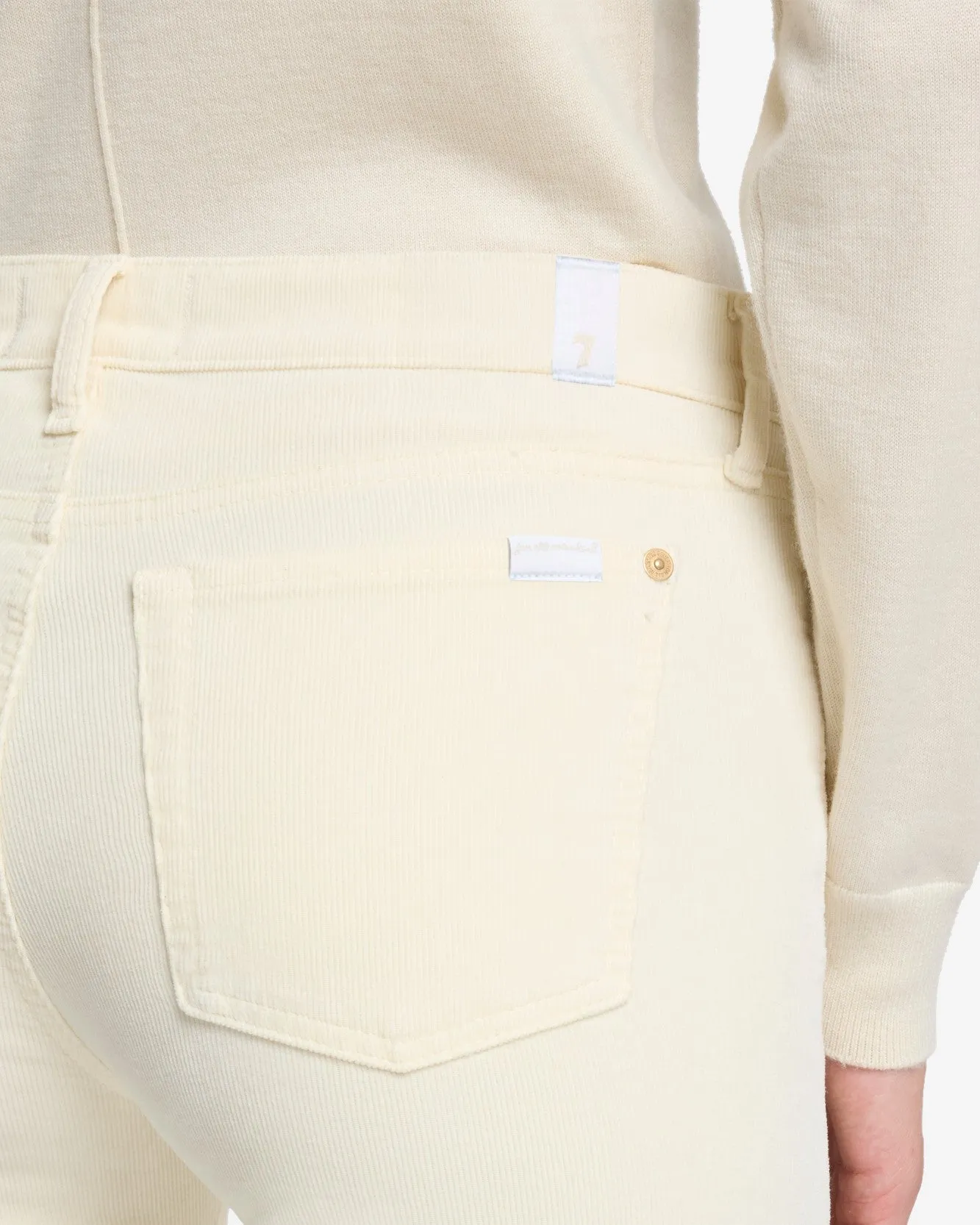 Corduroy Twisted Tailorless Dojo in Eggshell sold by 7 For All Mankind product image thumbnail 4