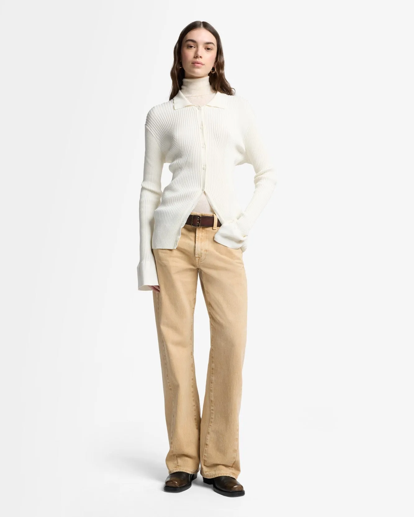 MANKIND Twisted Tess Trouser in Sand Dune sold by 7 For All Mankind product image thumbnail 2
